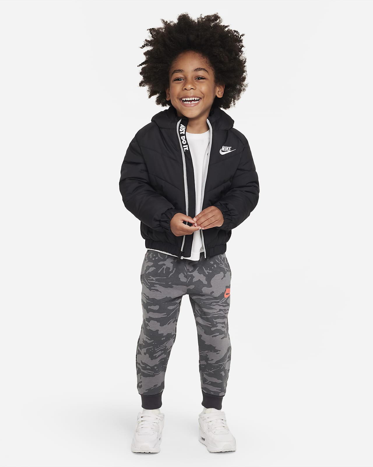 Nike Toddler Hooded Chevron Puffer Jacket. Nike PT