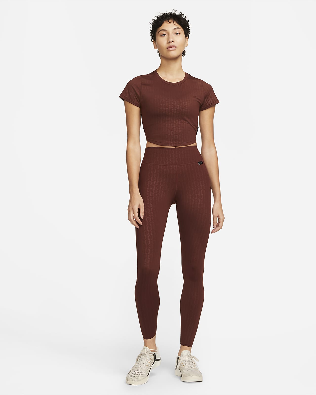 Nike Performance One Luxe Leggings Bronze Eclipse, Women's, Size: Small, Dark Red