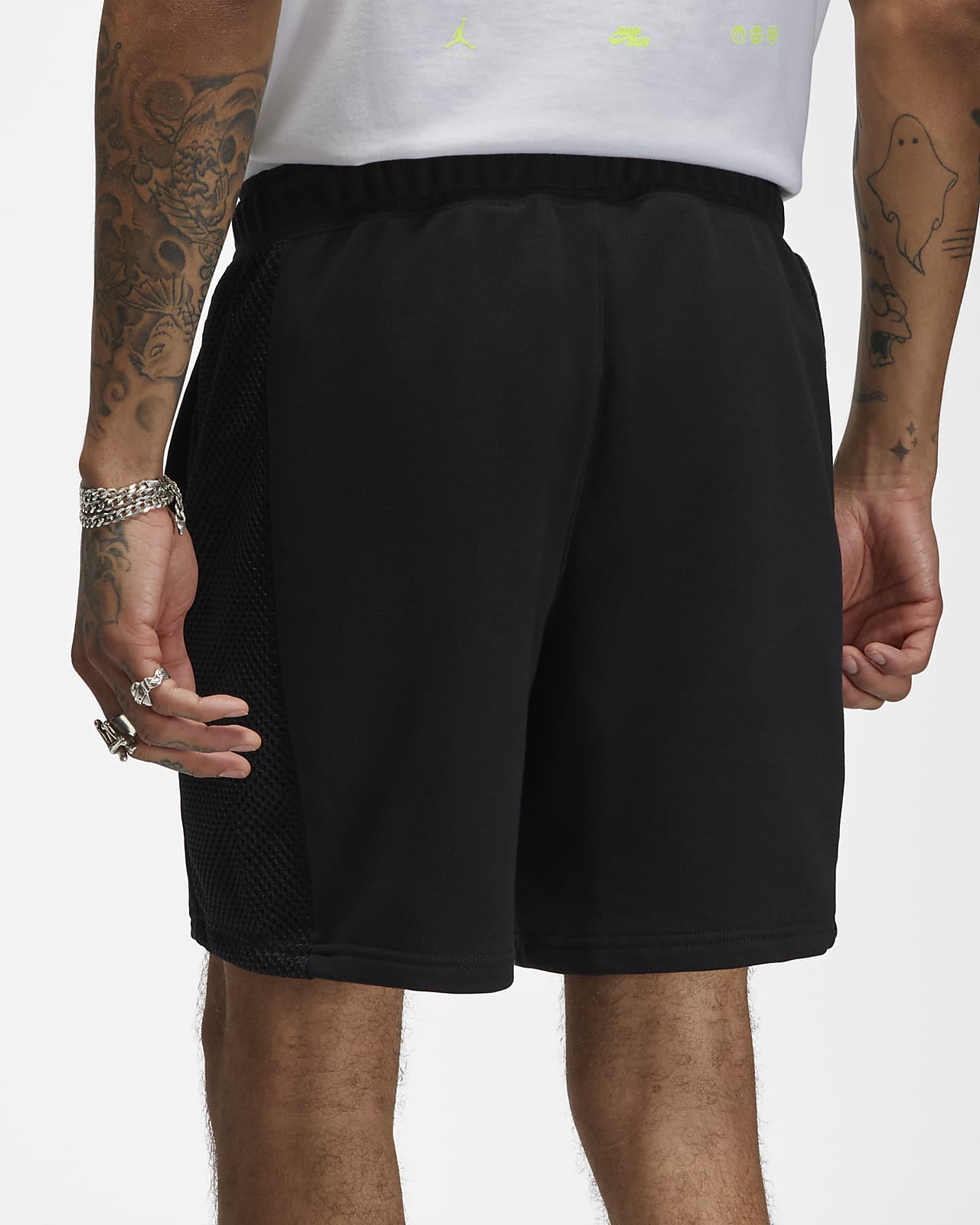 mens black nike fleece shorts