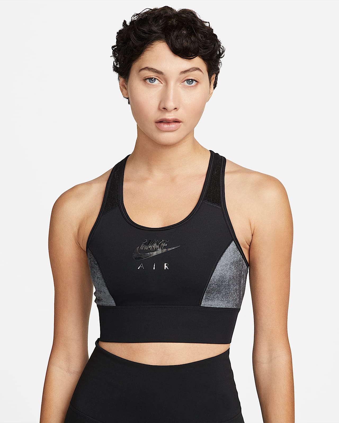 Bra deportivo sin almohadilla de media sujeción para mujer Nike Air Dri-FIT  Swoosh. Nike MX