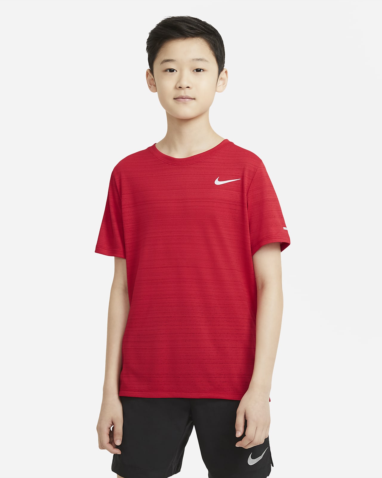 Nike Dri-FIT Miler-træningsoverdel til større børn (drenge)