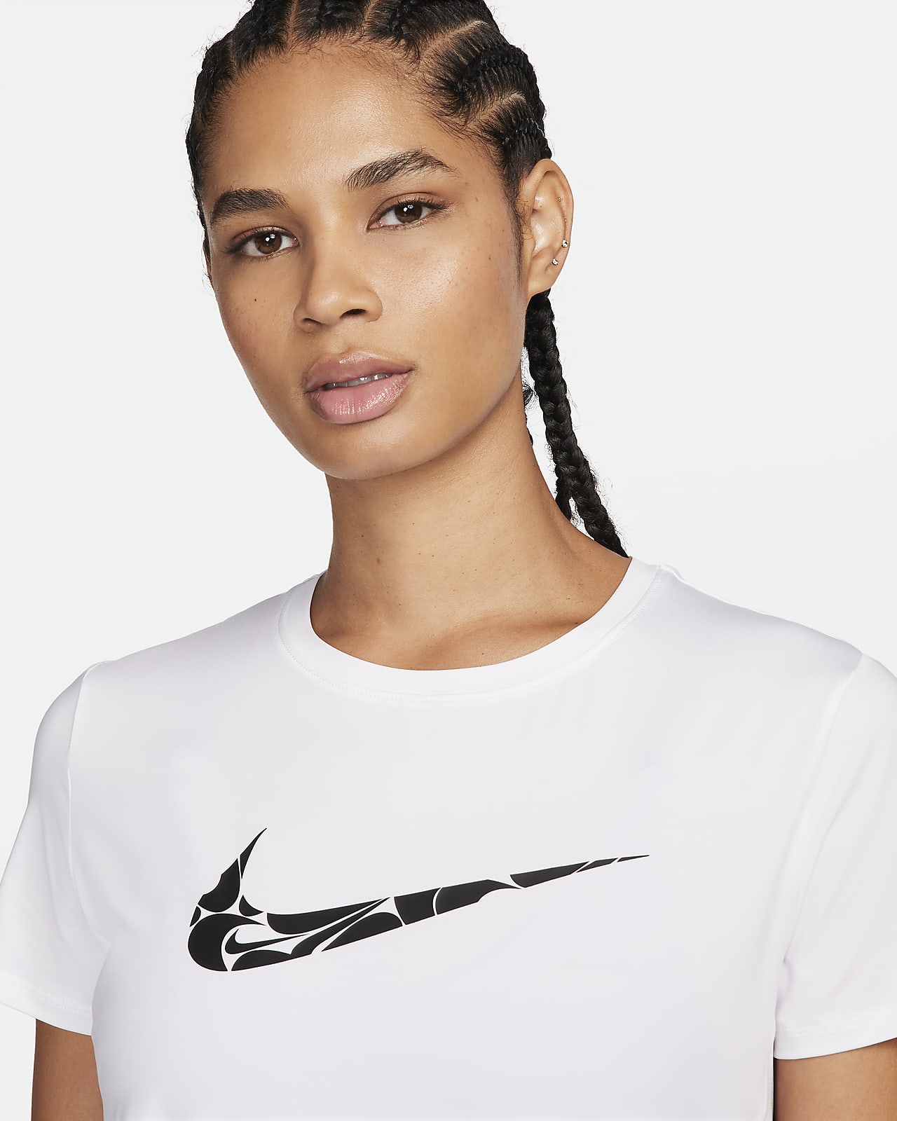 Nike Swoosh Front Zip polstret sports-BH med middels støtte til dame