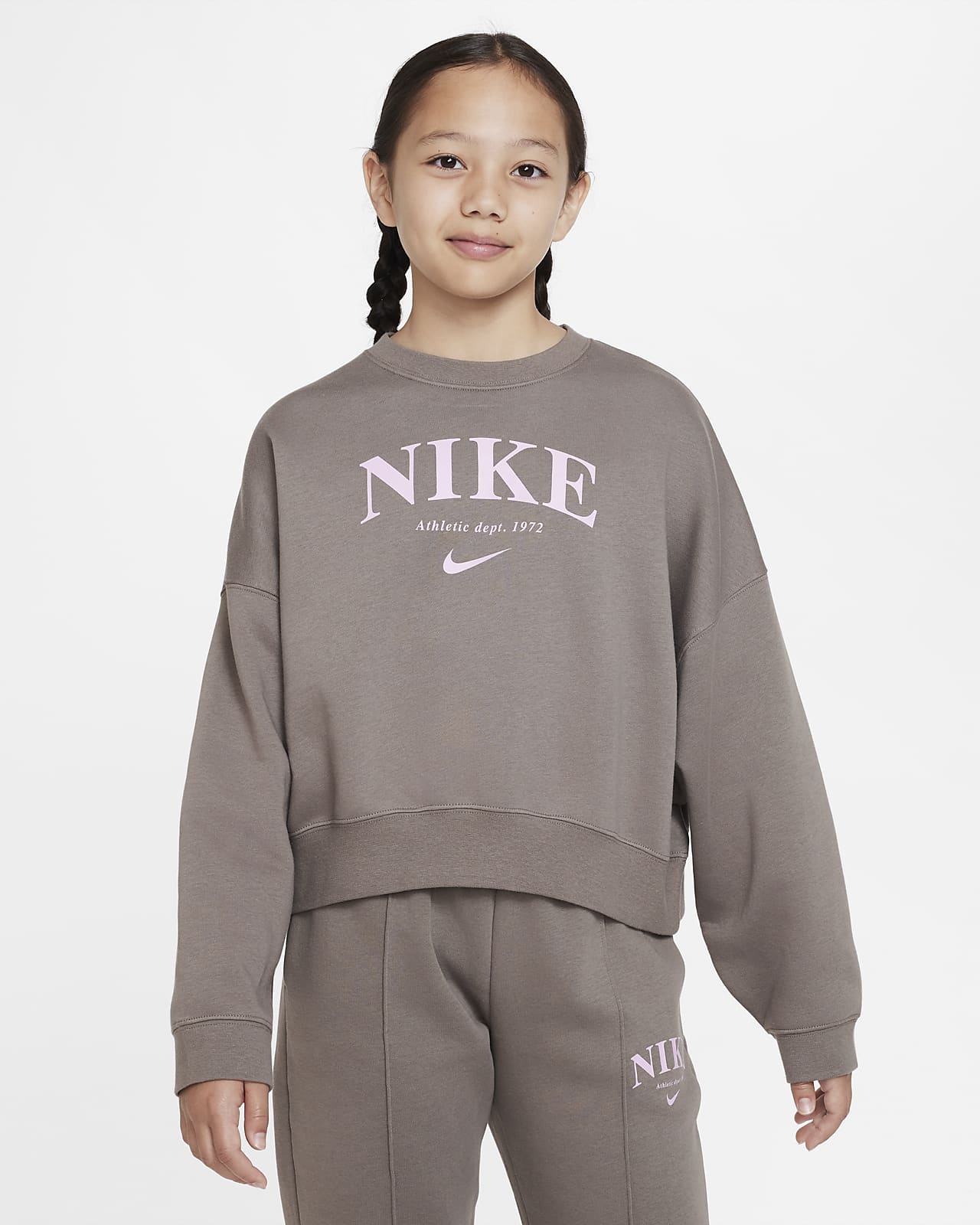 dejar entusiasta Más Sudadera de tejido Fleece para niñas talla grande Nike Sportswear Trend.  Nike.com