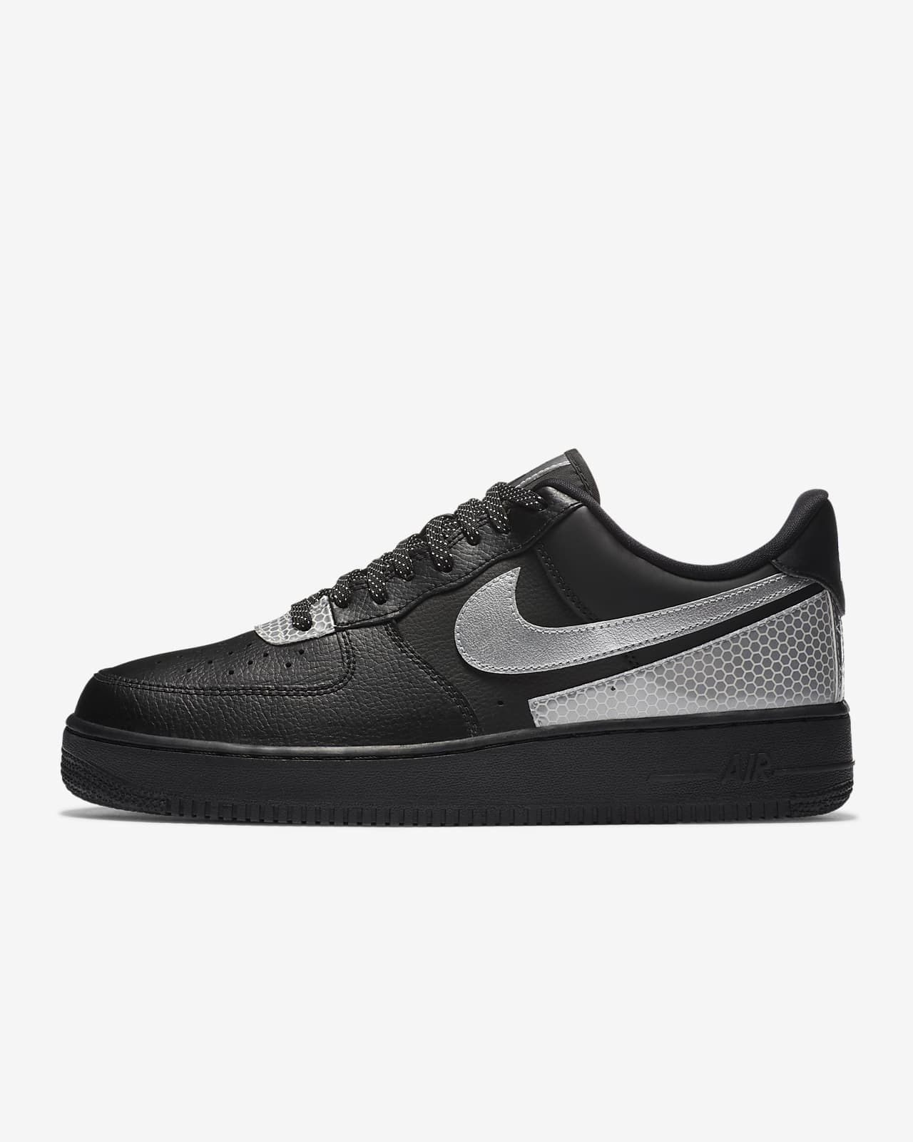 nike air force 1 black with white