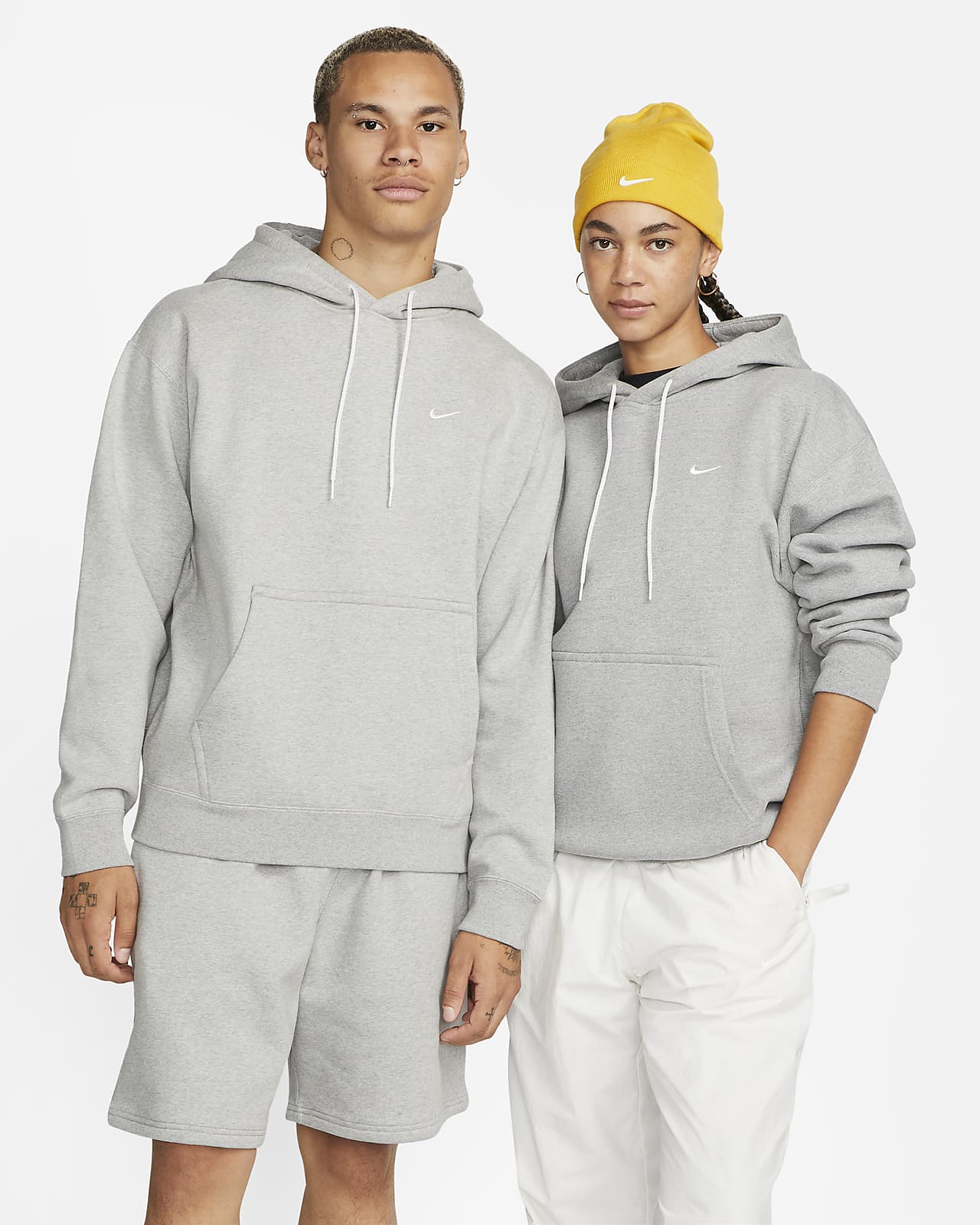 Nike Solo Swoosh Men's French Terry Pullover Hoodie.