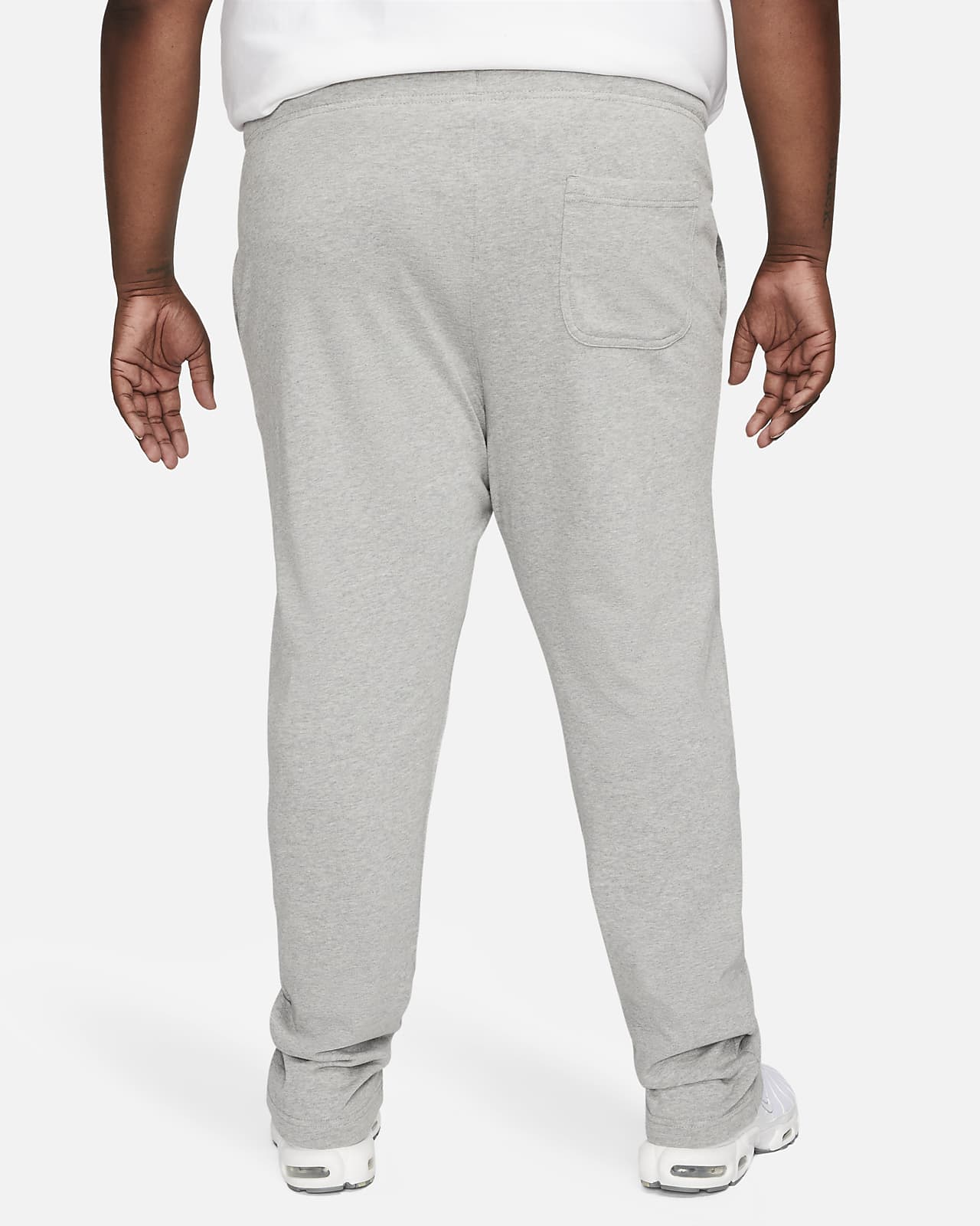 Nike Sportswear Club Jersey Jogger Pants Size L Grey Mens Straight Leg 