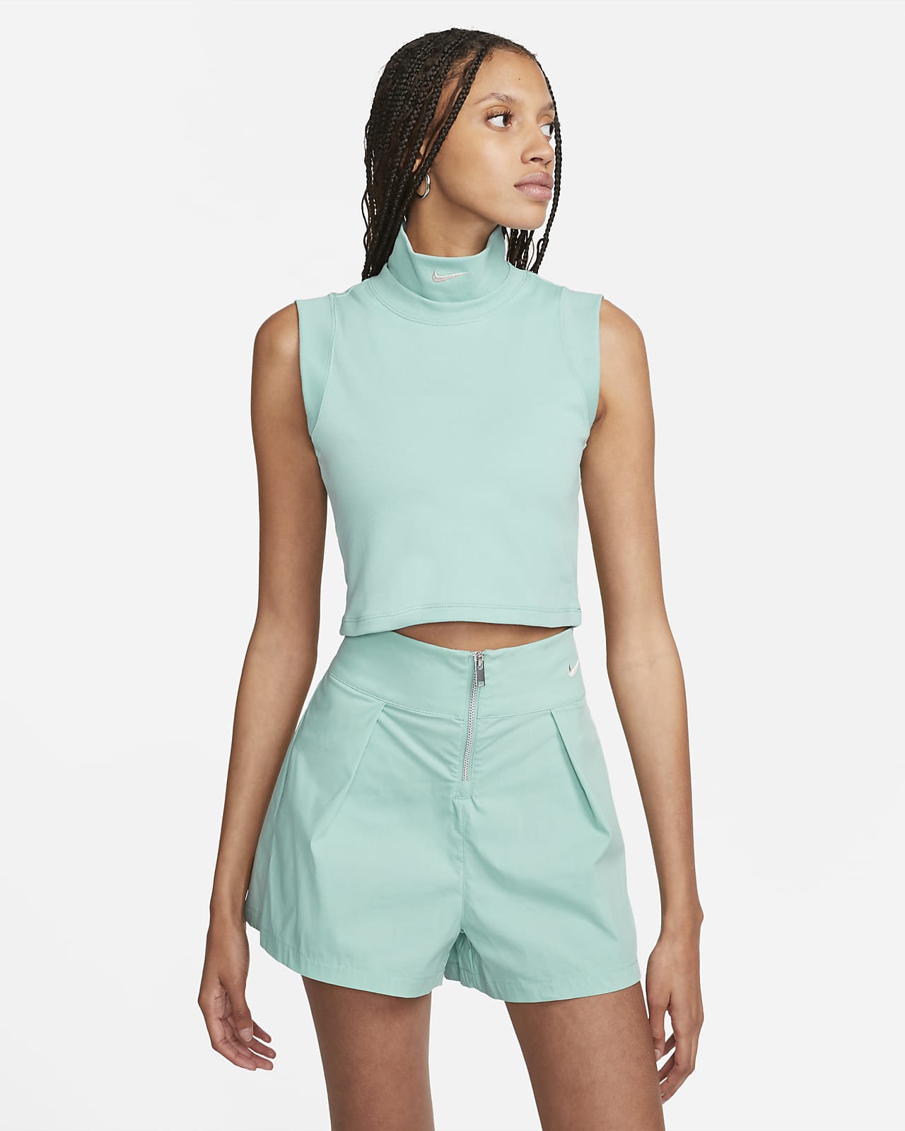 Nike high clearance neck crop top