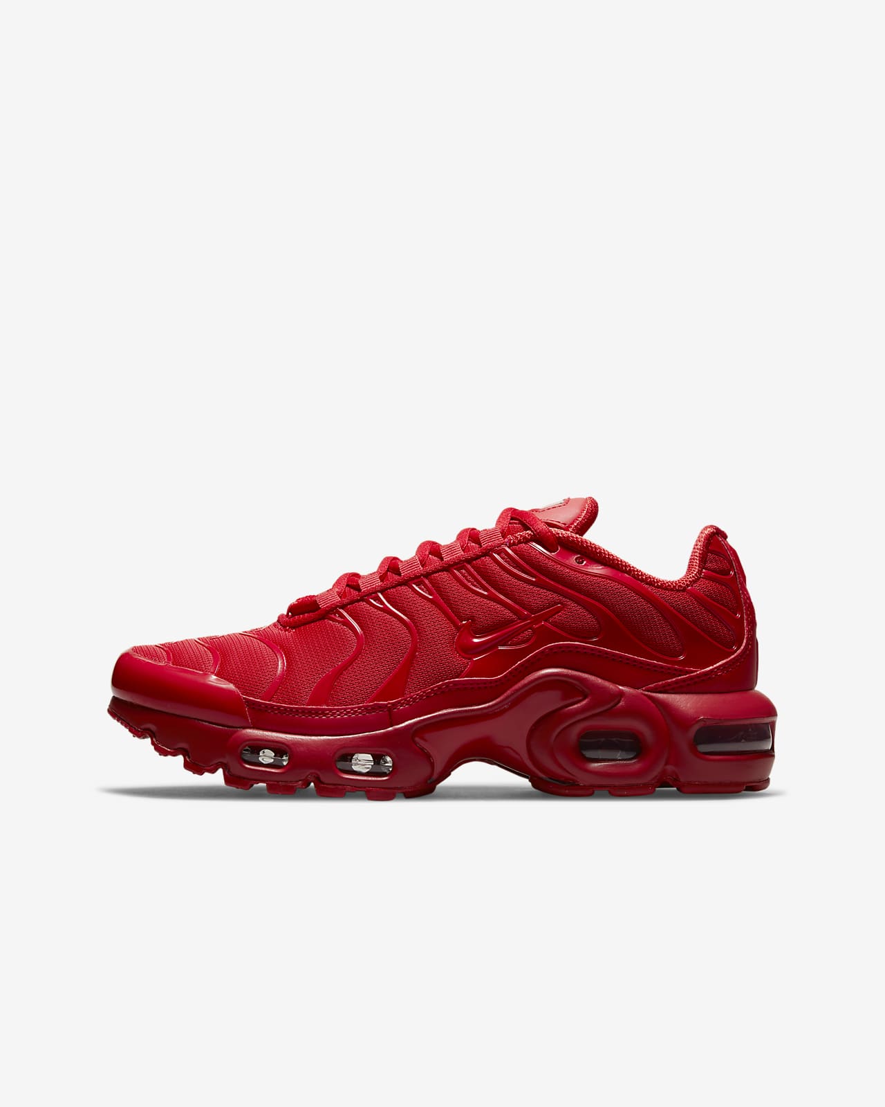 red and white air max plus
