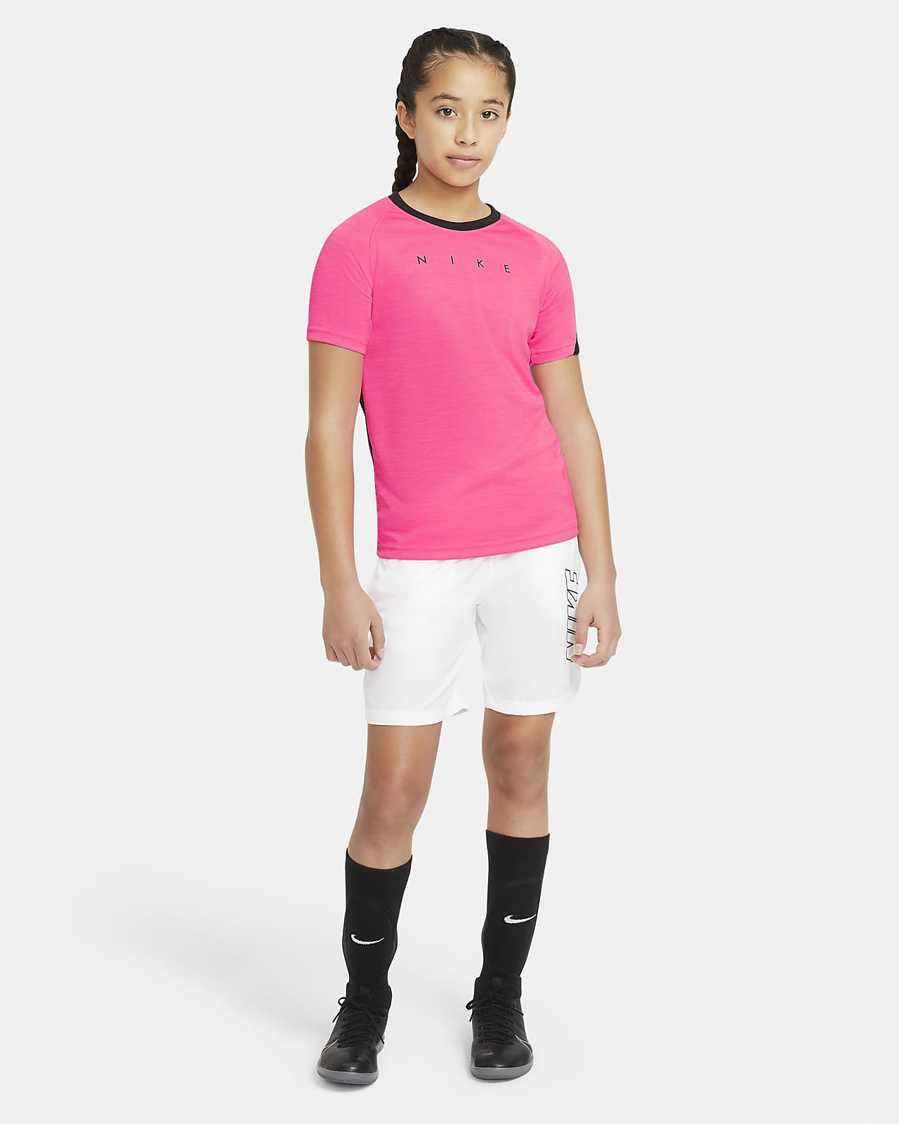 white nike academy top