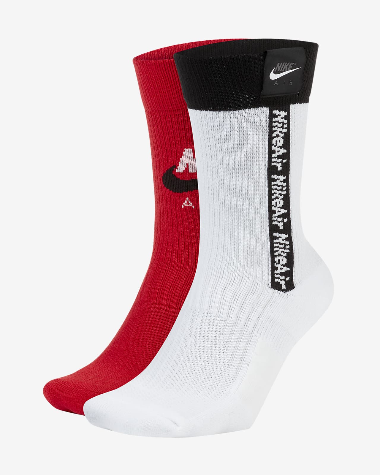 Nike Air SNEAKR SOX Crew Socks (2 Pairs 