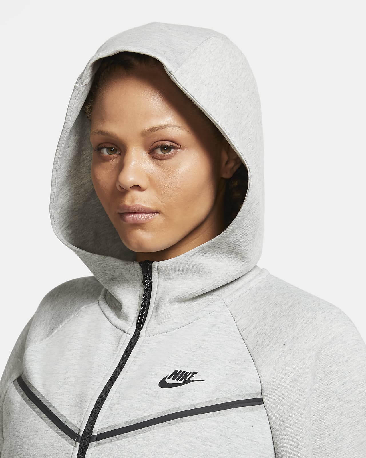 Tech Windrunner Hoodie met rits voor dames (grote Nike BE