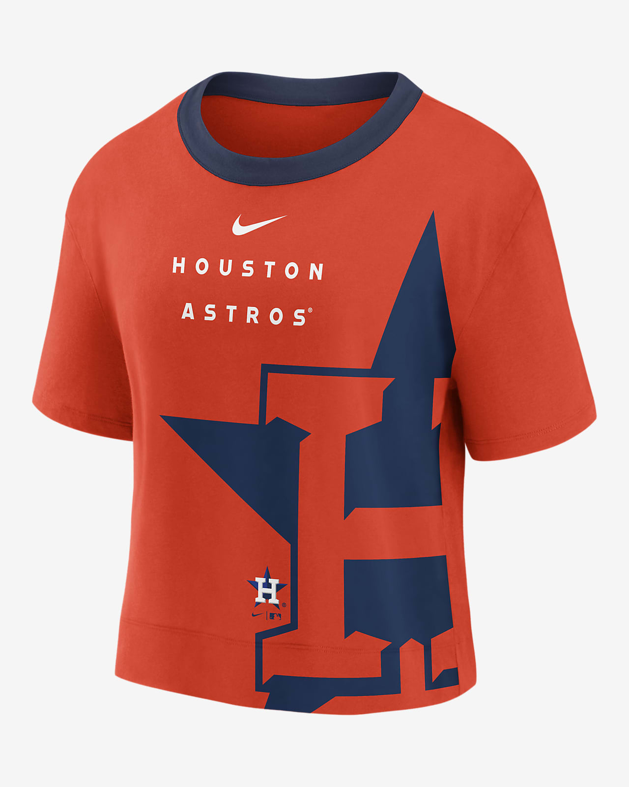 Nike Team First (MLB Houston Astros) Women's Cropped T-Shirt.