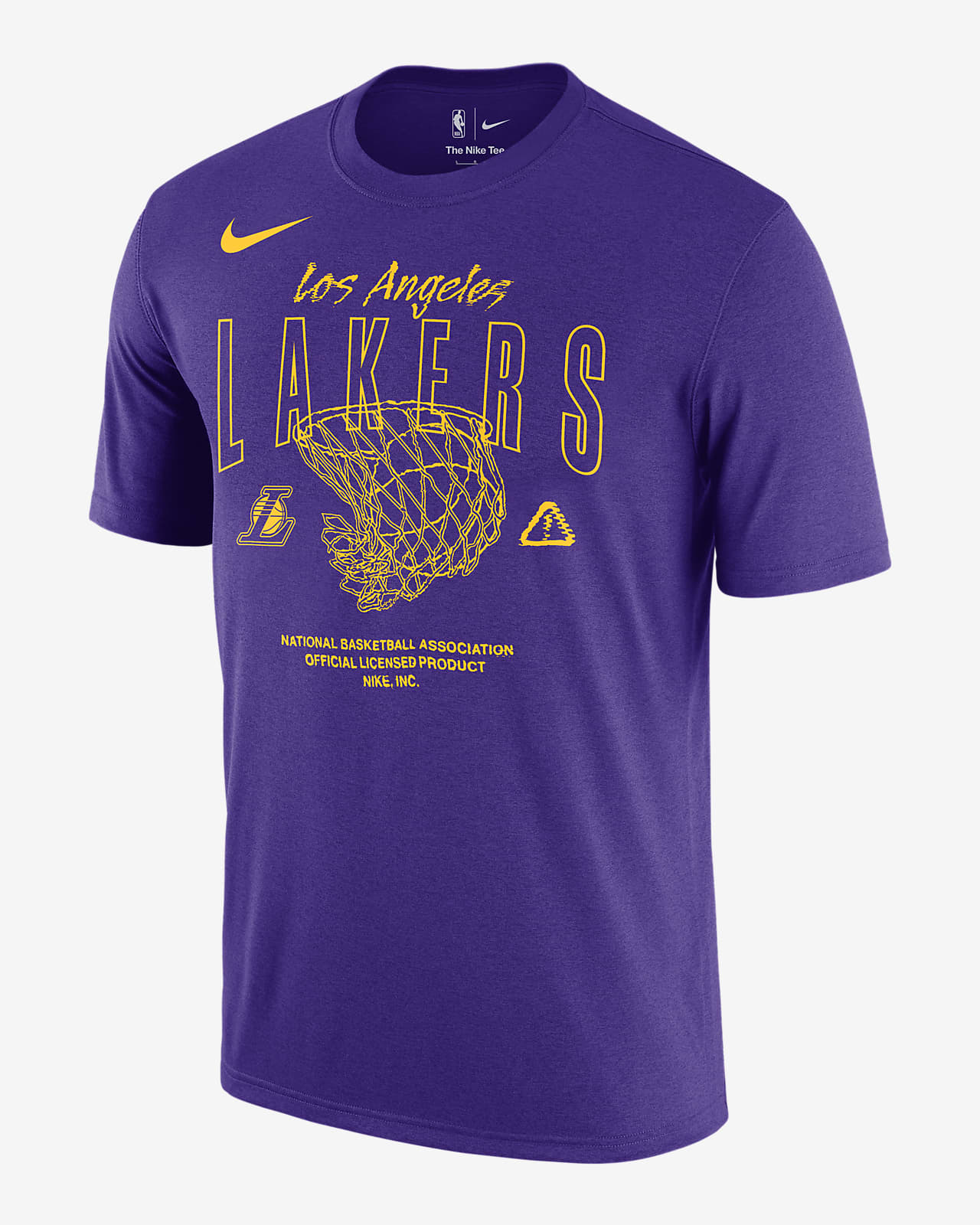 Los Angeles Lakers Courtside Men's Nike NBA Long-Sleeve Max90 T-Shirt.