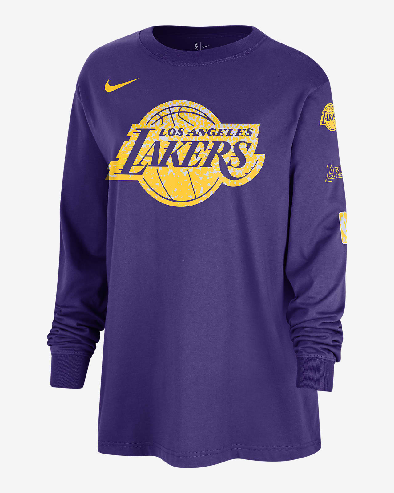 Damski T-shirt z długim rękawem Nike NBA Los Angeles Lakers Courtside Essential