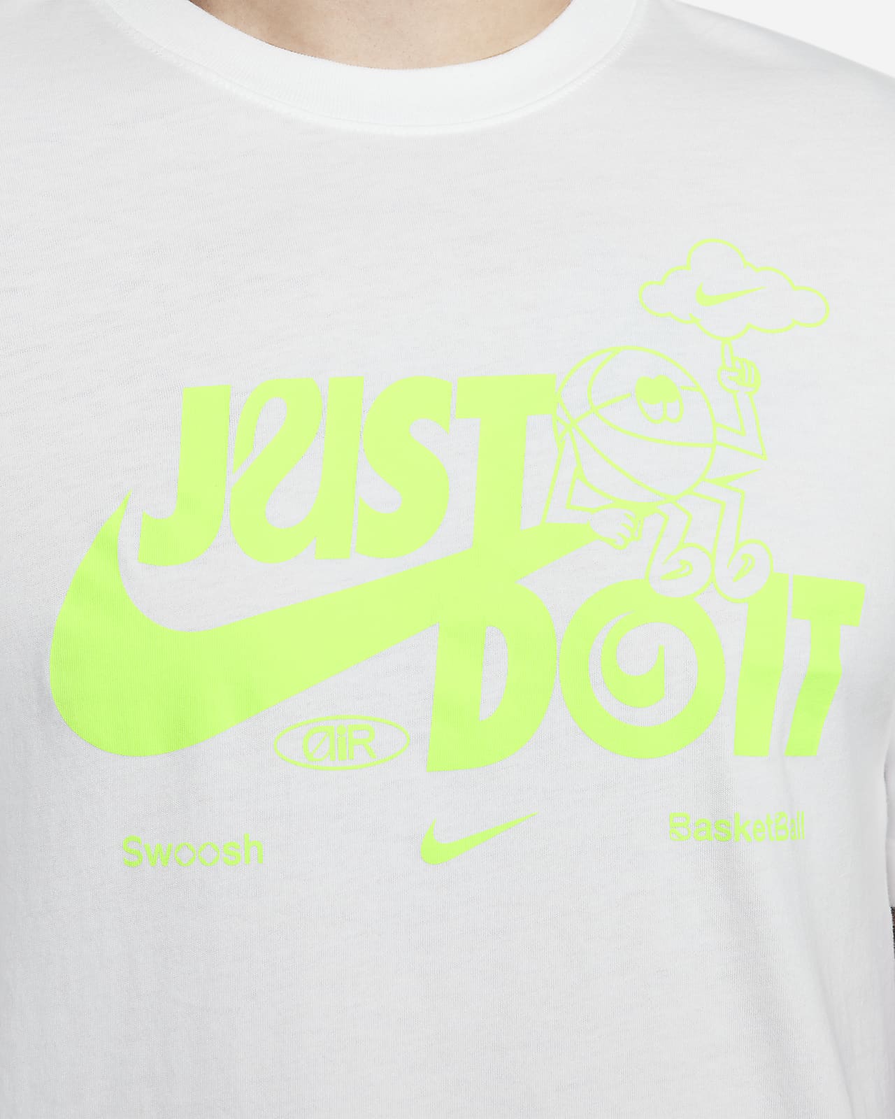 Nike middle hot sale swoosh tee