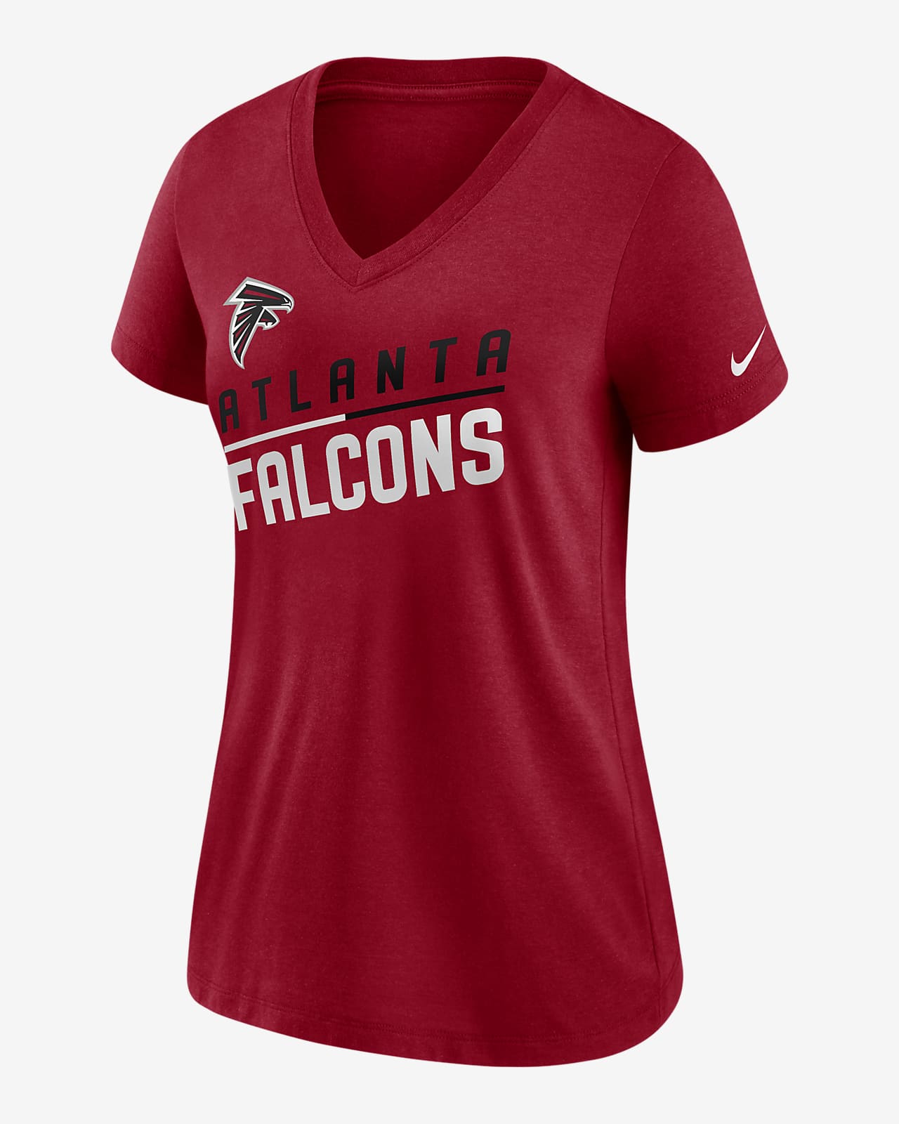 Nike Slant Team (NFL Atlanta Falcons) Women's Mid V-Neck T-Shirt