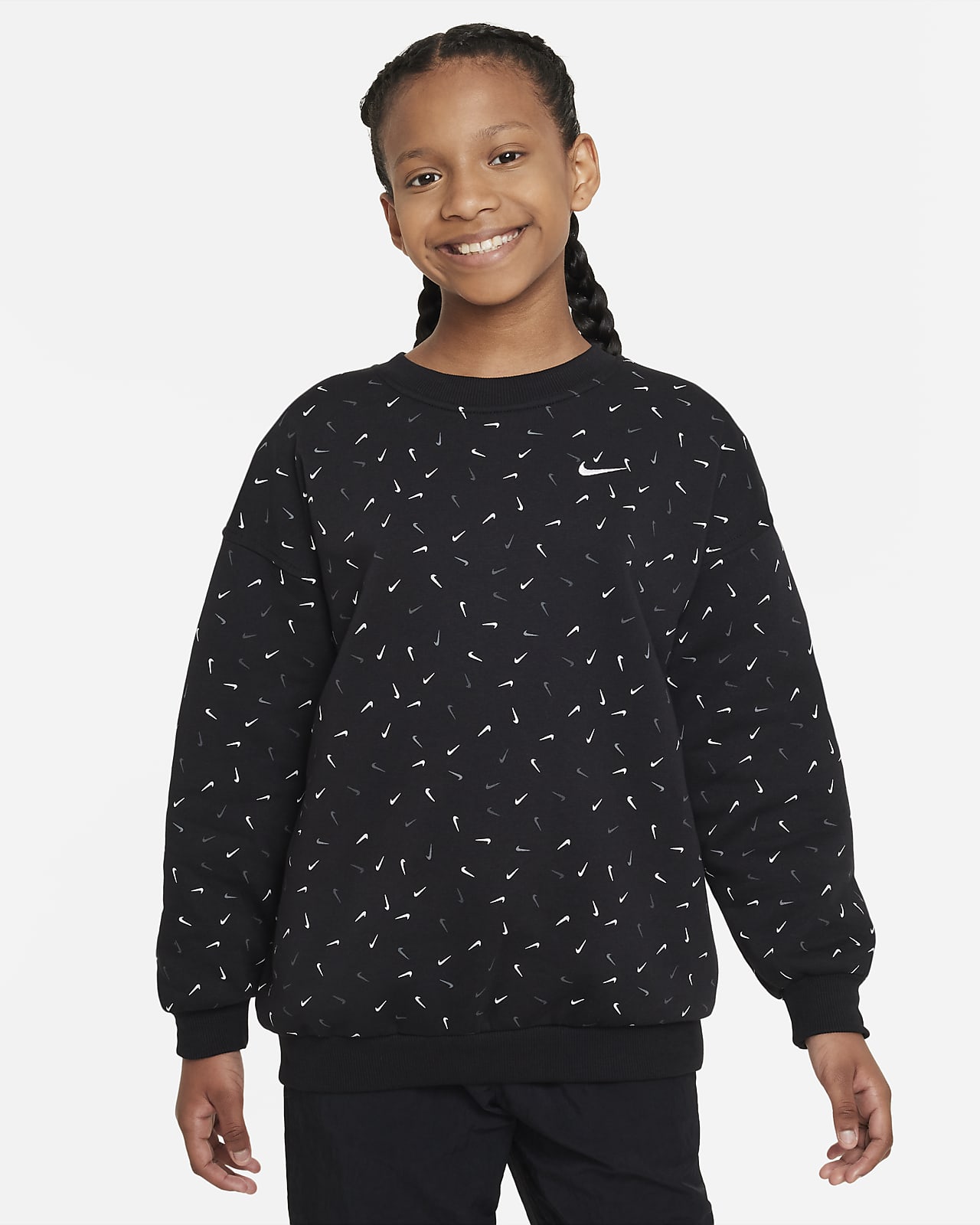 klippe skjorte krigsskib Nike Sportswear Club Fleece Big Kids' (Girls') Oversized Sweatshirt. Nike .com