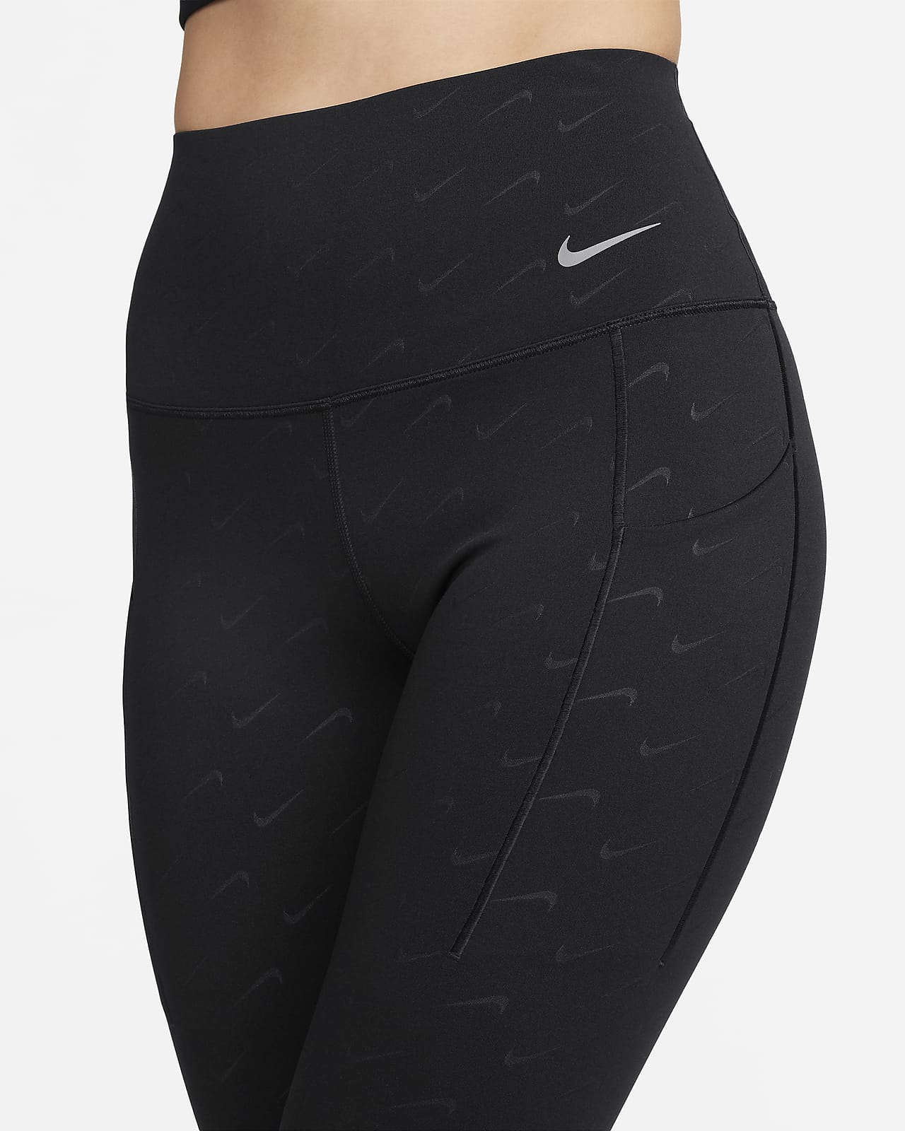 Nike Women's Universa Medium-Support High-Waisted Full-Length Leggings with  Pockets in Blue - ShopStyle