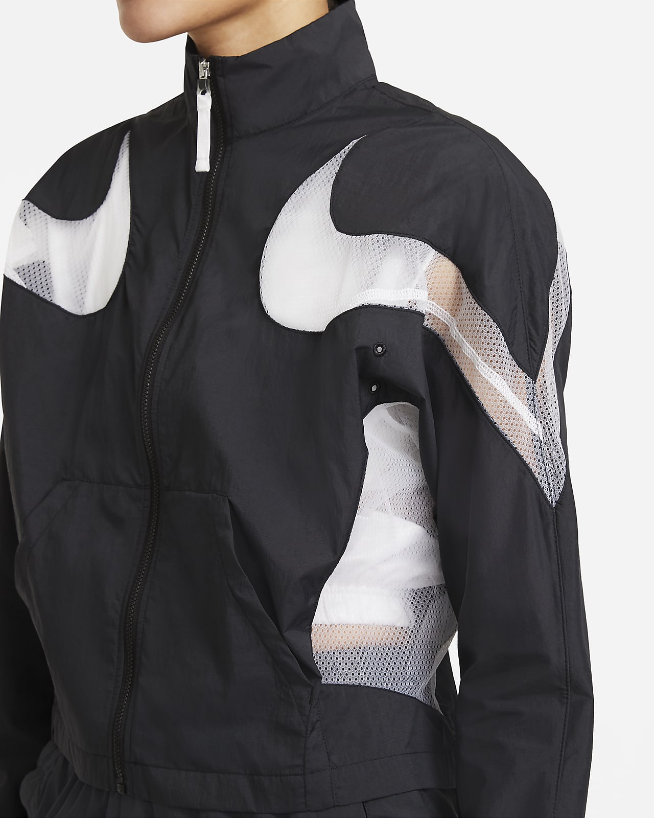 white light aqua nike jacket