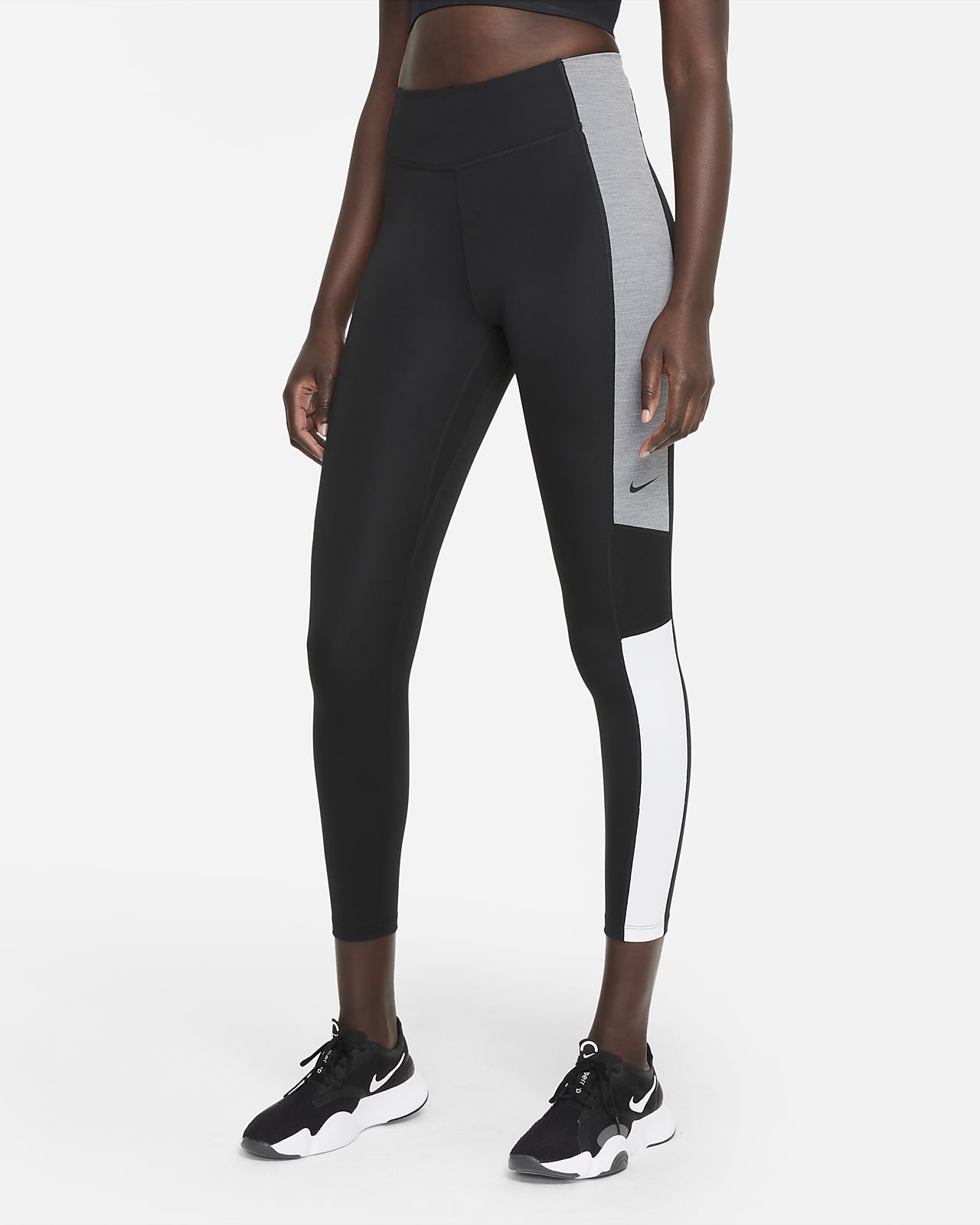 Nike Dri-FIT One Women's Mid-Rise 7/8 Colour-Block Leggings. Nike BG