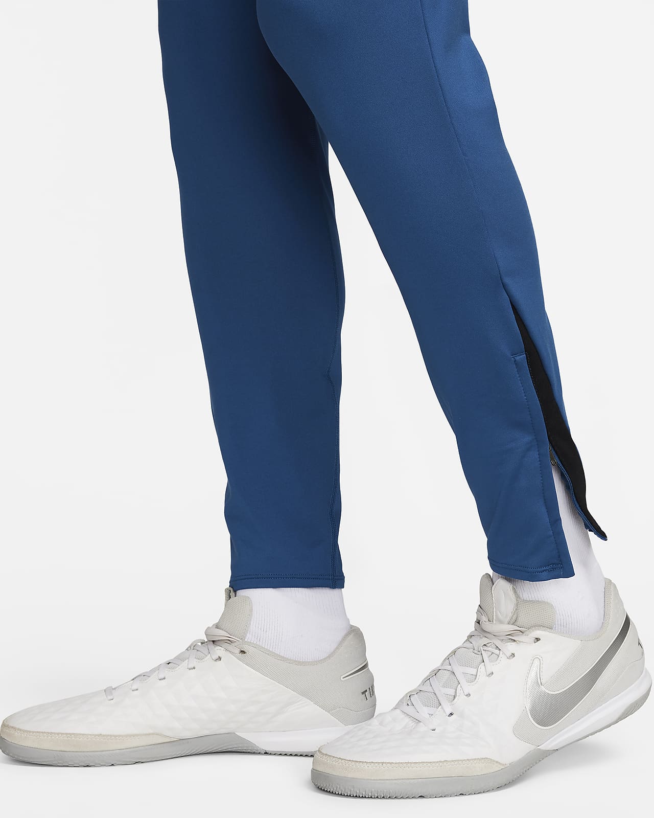 Mens Nike Dri Fit Slim Fit Pants Futbol Soccer Joggers Small Blue