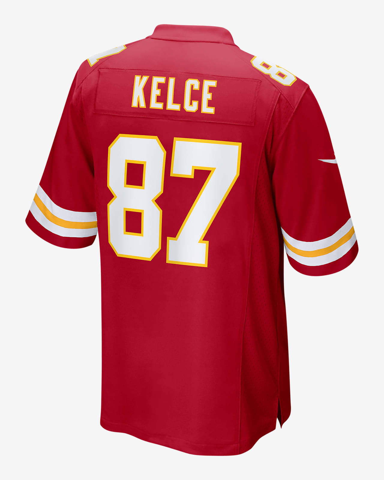 Men's Nike Travis Kelce Gray Kansas City Chiefs Super Bowl LVII Patch Atmosphere Fashion Game Jersey Size: 3XL
