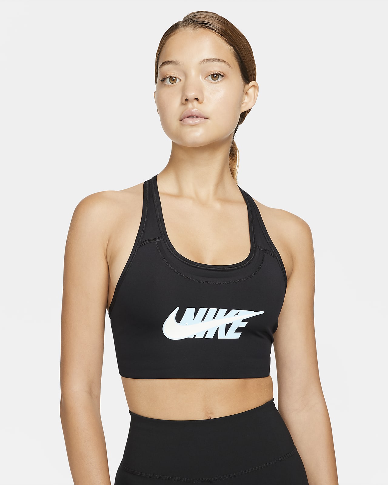 Women's Nike Dri-FIT Swoosh Icon Clash Medium-Support Non-Padded Graphic  Sports Bra