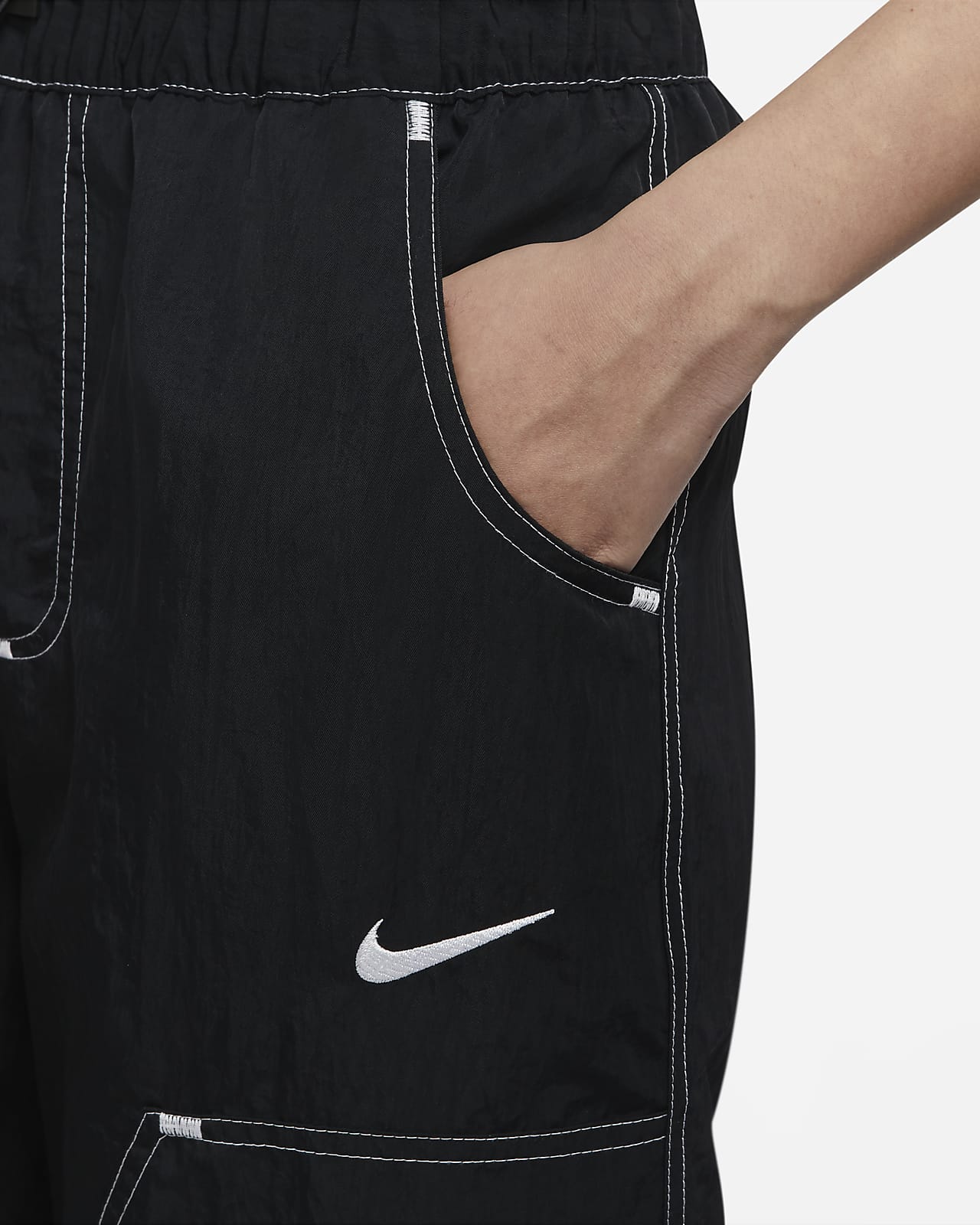 Nike Sportswear Swoosh Woven Pants Black