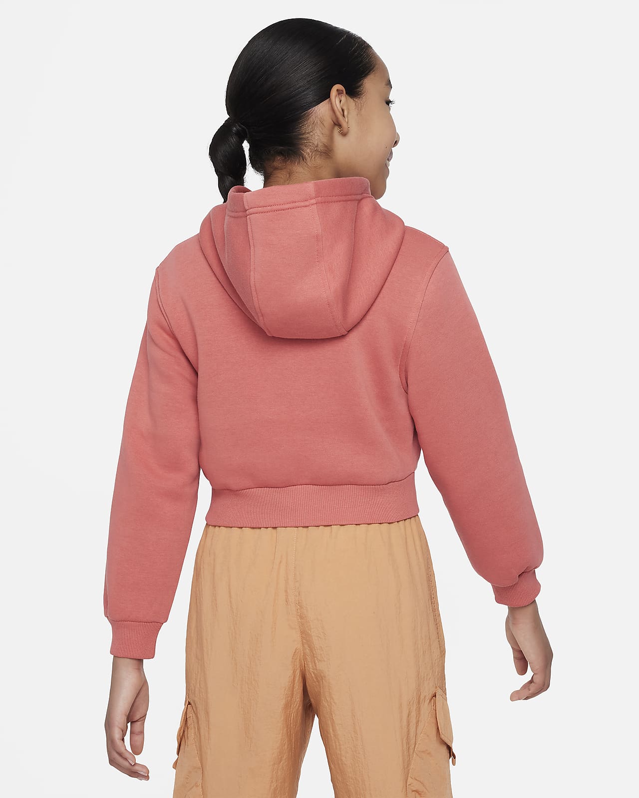 Felpa corta con cappuccio Nike Sportswear Club Fleece Ragazza