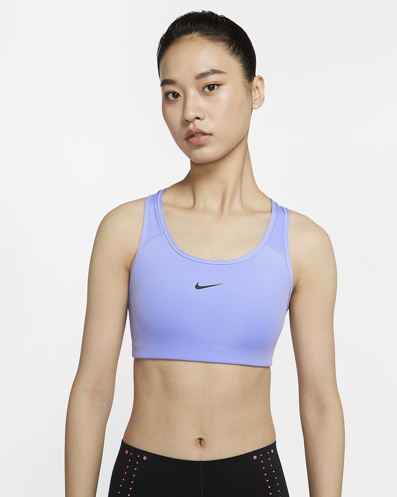 Bra con imbottitura in pezzo unico a sostegno medio Nike Swoosh – Donna
