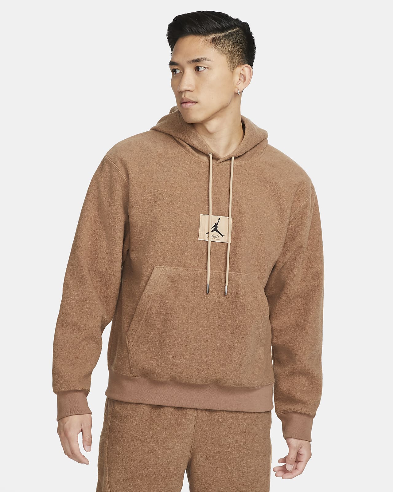 brown pullover hoodie