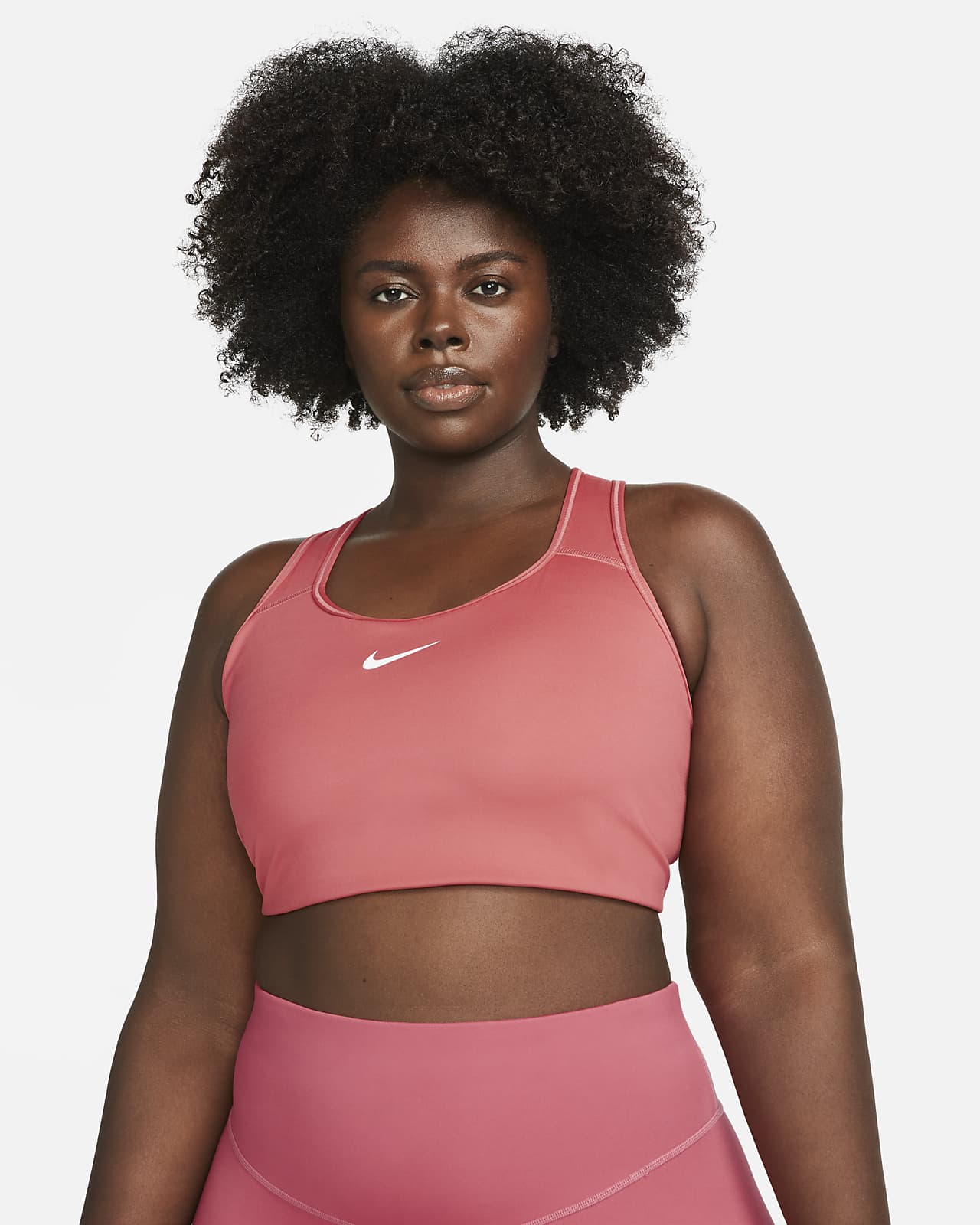 Nike Swoosh Women's Medium-Support Padded Sports (Plus Size). Nike DK