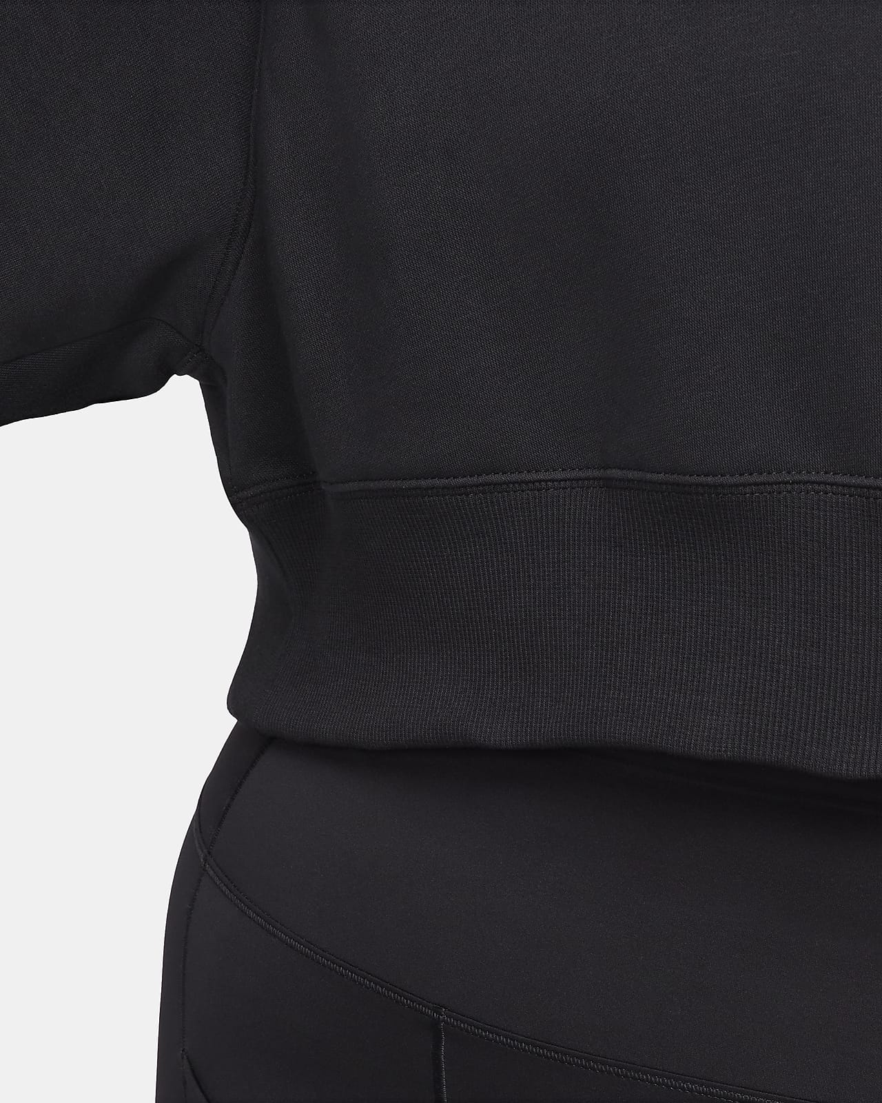 NIKE Sportswear Phoenix Fleece Womens Cropped V-Neck Sweatshirt - NATURAL
