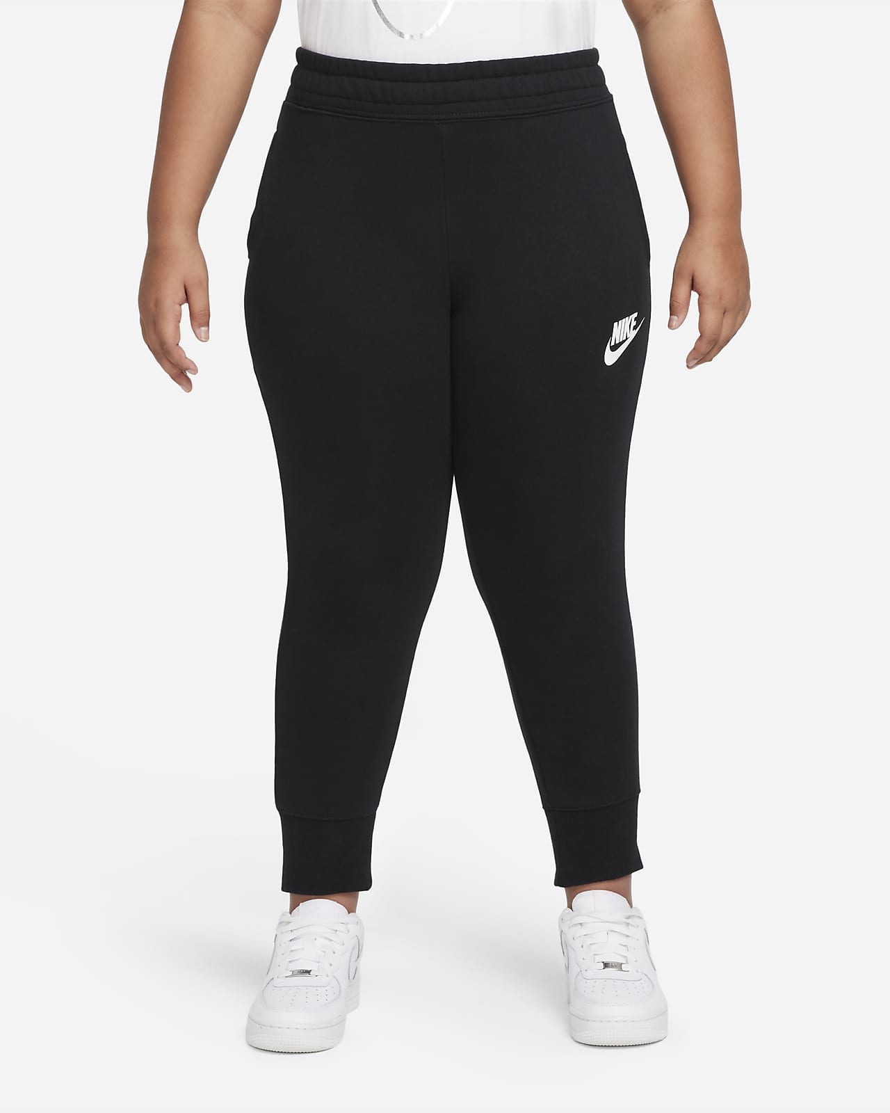 nike french terry pants black