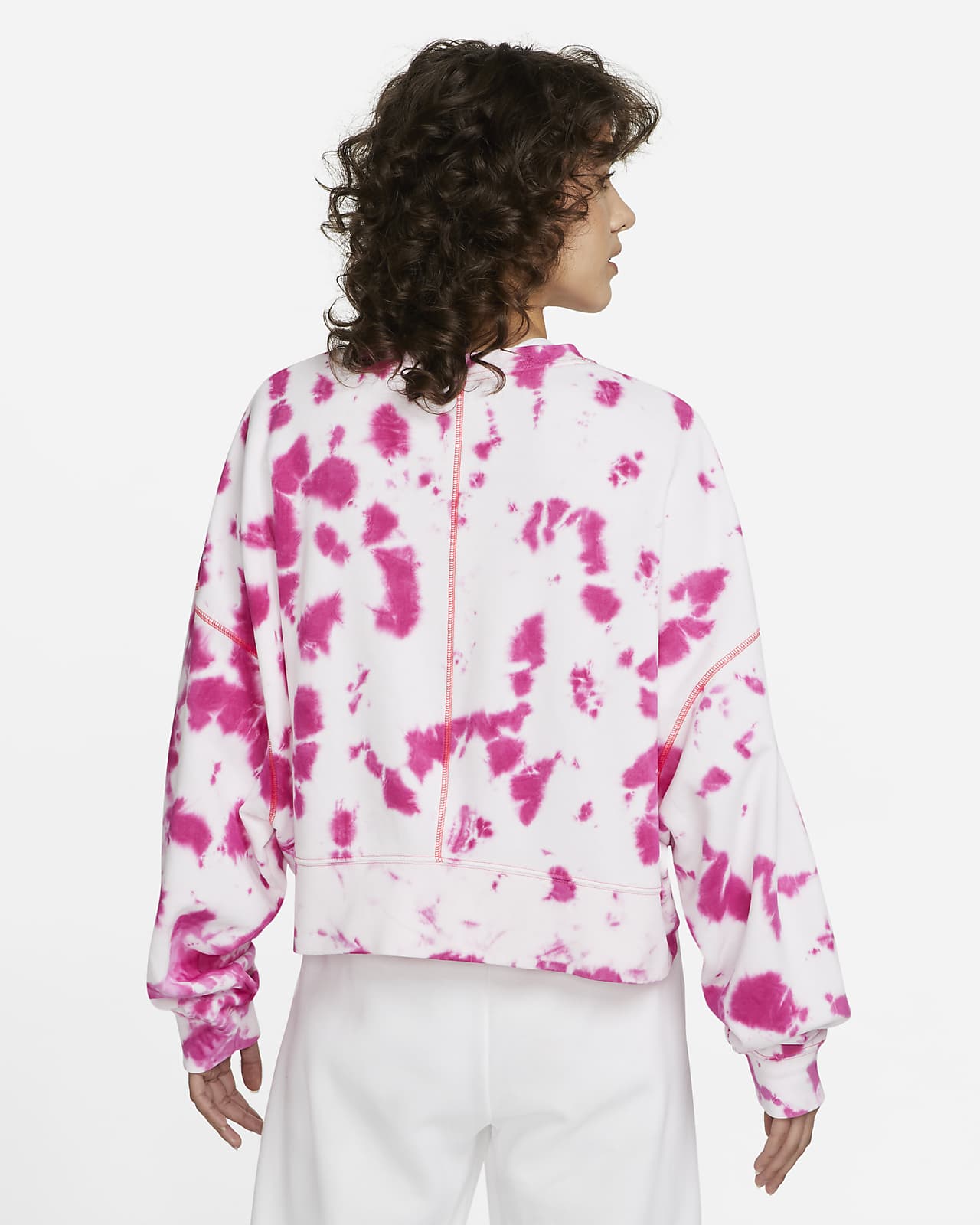Nike Sportswear Sudadera de chándal de tejido Fleece oversize con diseño  tie-dye - Mujer. Nike ES
