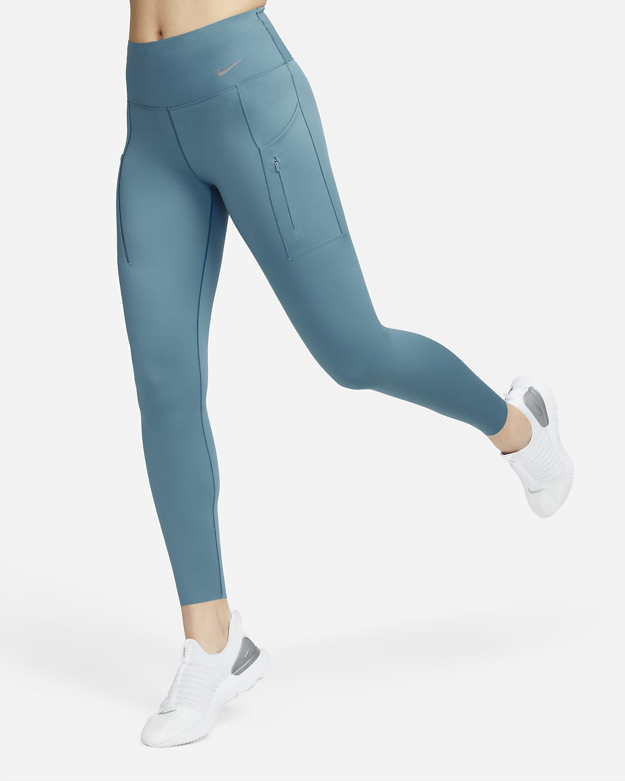 Legging 7/8 taille mi-haute à maintien supérieur avec poches Nike Go pour  femme