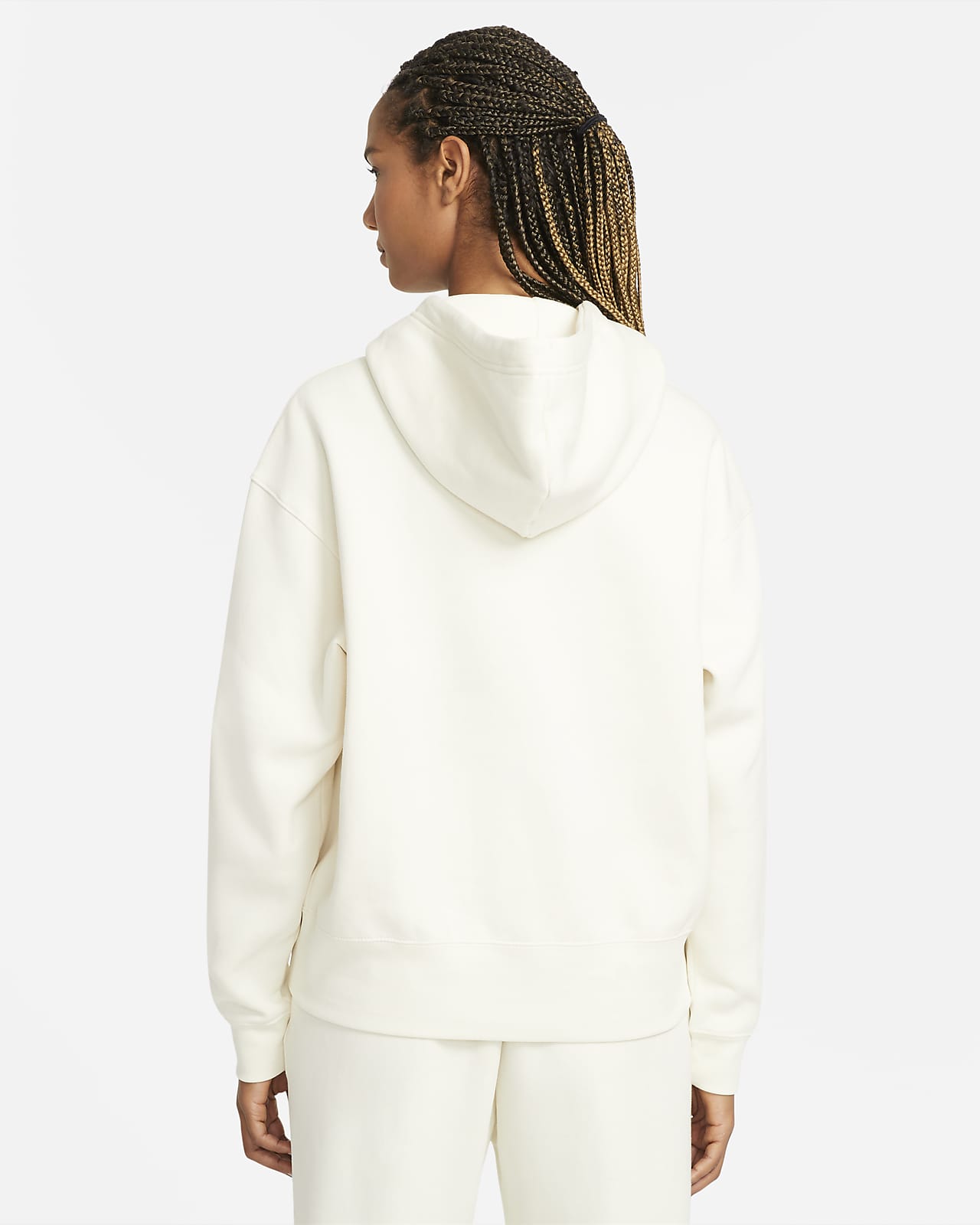 white nike hooded sweatshirt