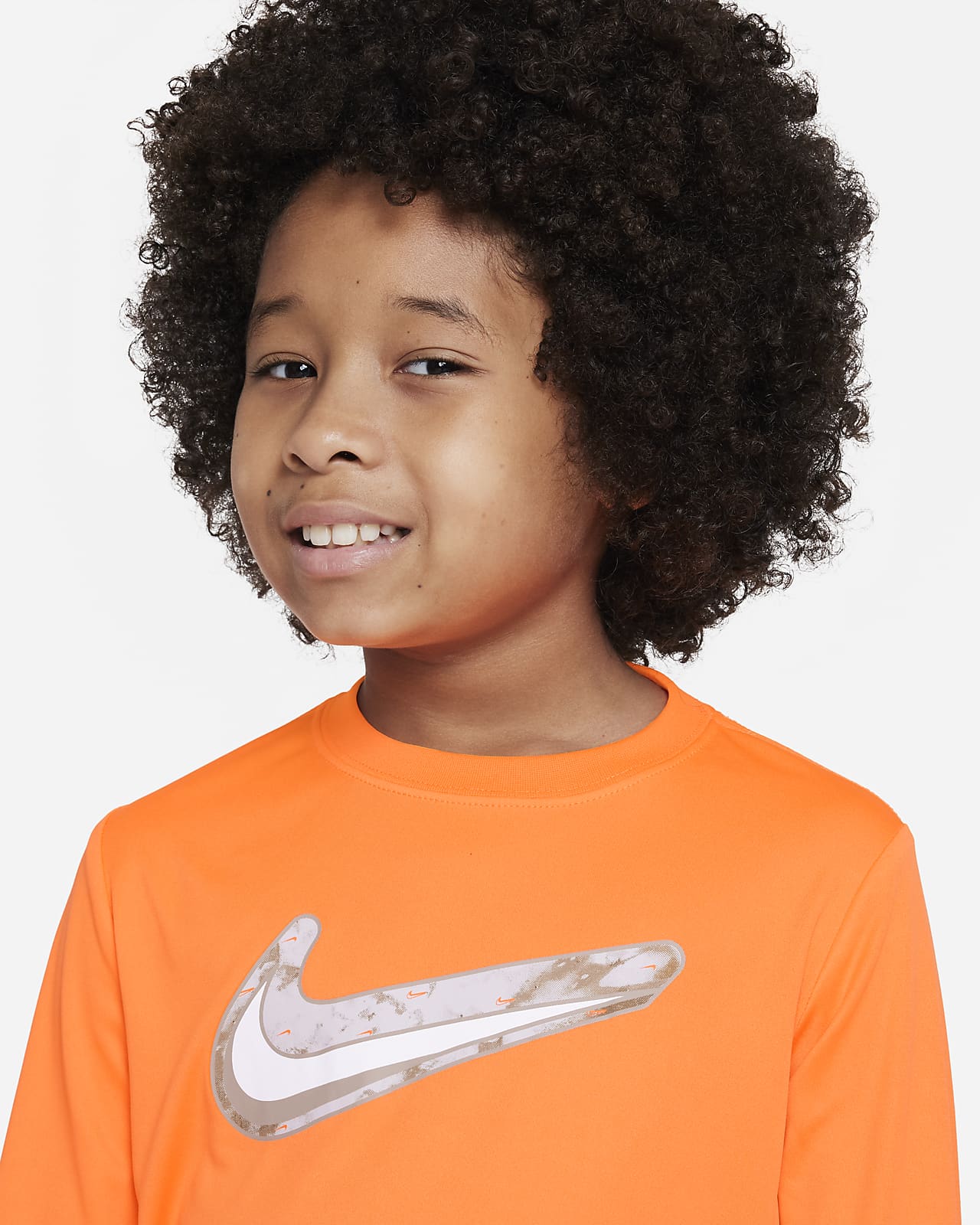 Ijver etiquette Publicatie Nike Dri-FIT Textured Swoosh Long Sleeve Tee Little Kids' T-Shirt. Nike.com