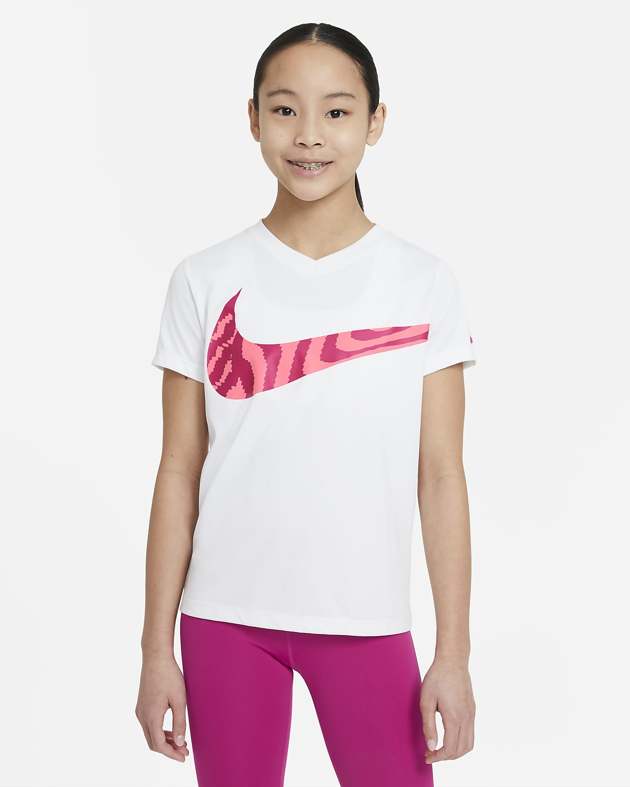 Adular Marcado inicial Nike Dri-FIT Big Kids' (Girls') Training T-Shirt. Nike.com