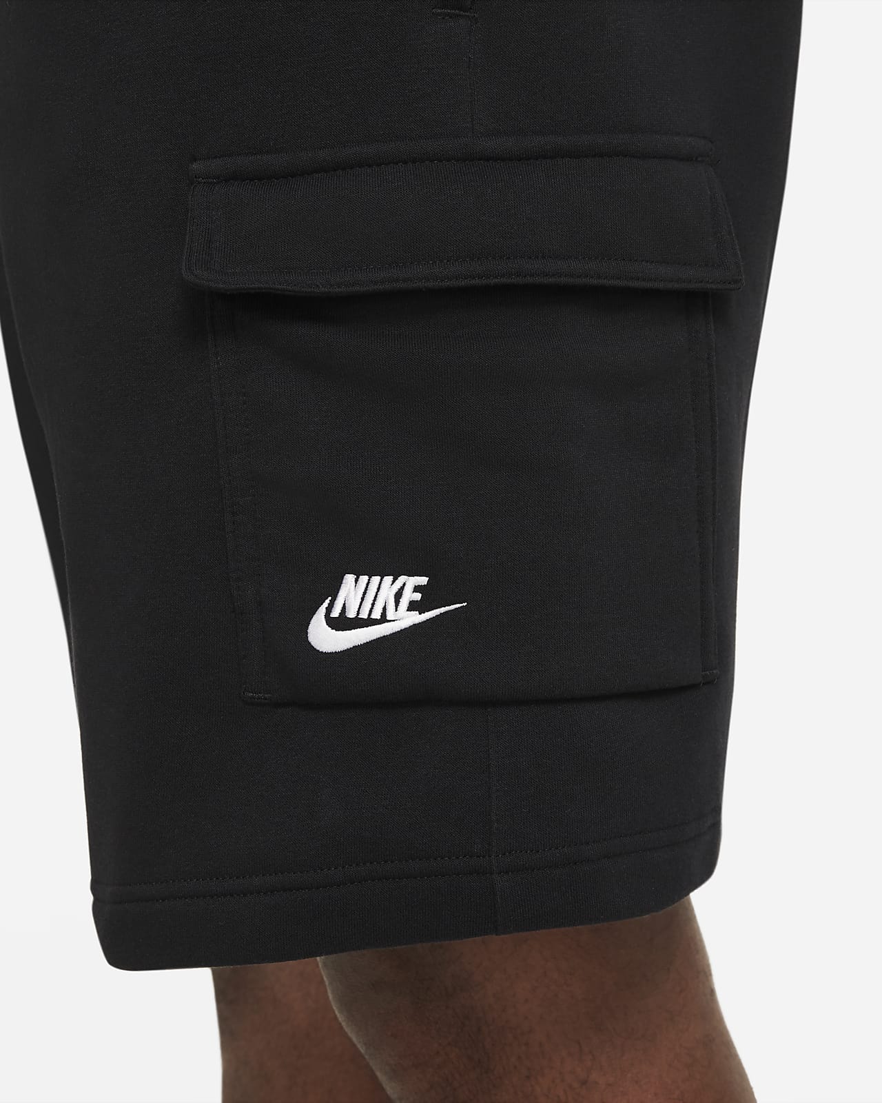 bermuda nike loneta hombre CLUB FLEECE CARGO negro