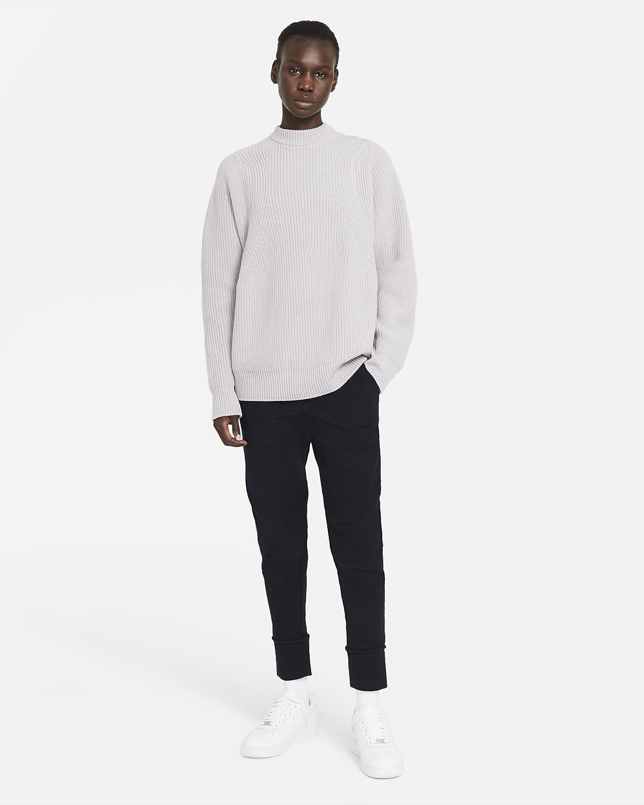 nike crew neck jumper grey