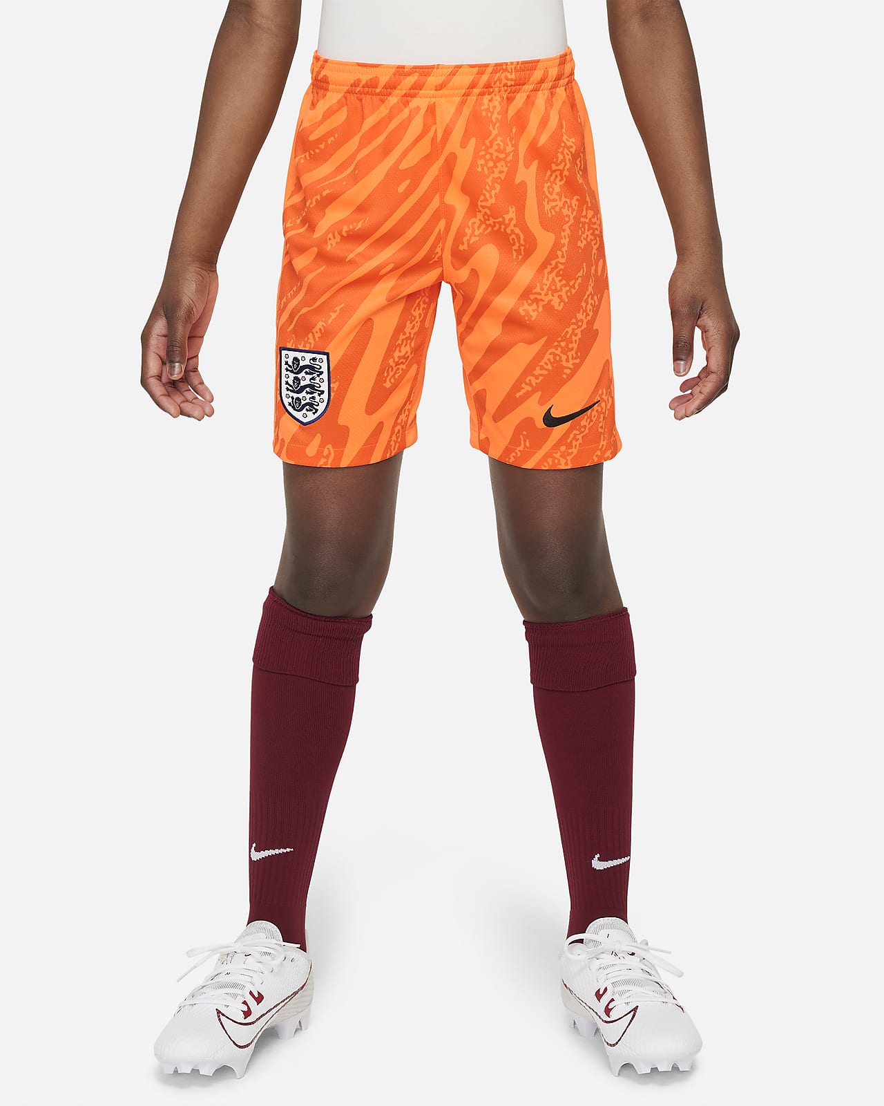 İngiltere 2024 Stadyum Deplasman Nike Dri-FIT Genç Çocuk Futbol Taraftar Şortu