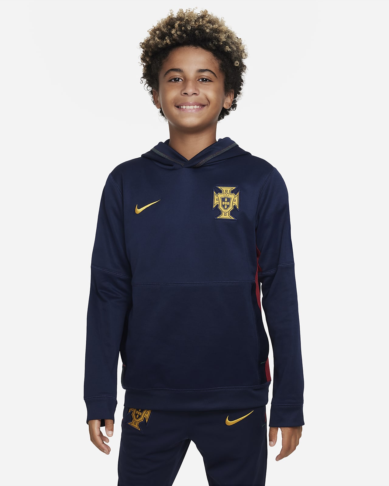 Ποδοσφαιρικό φούτερ με κουκούλα Nike Πορτογαλία για μεγάλα παιδιά