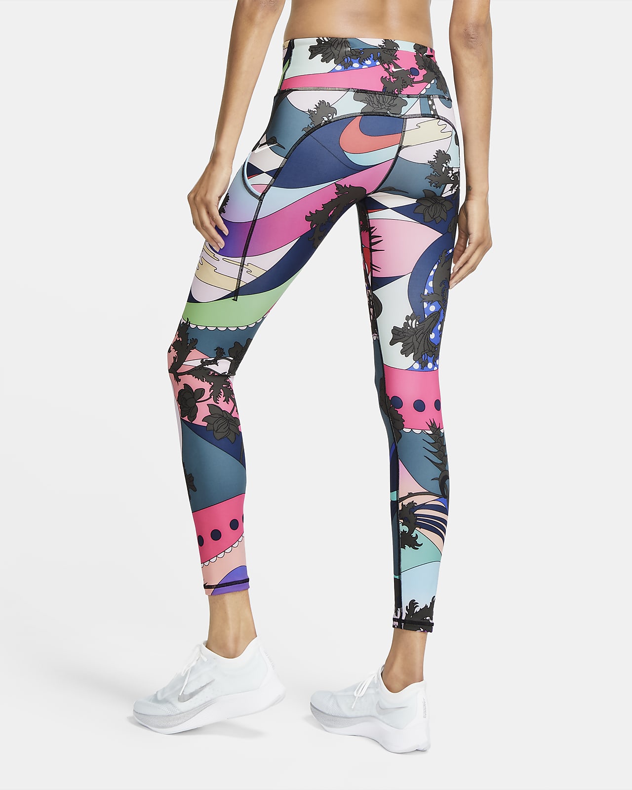 Nike Epic Luxe Icon Clash Women's Mid-Rise Printed Running Leggings. JP