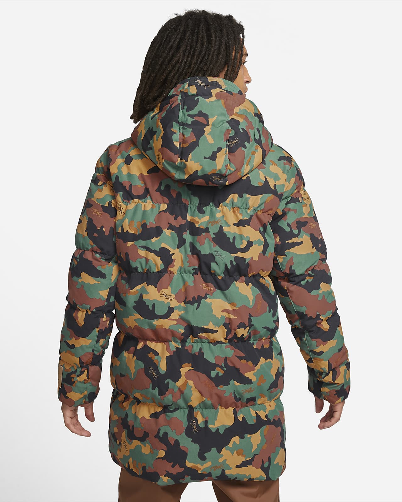 nike printed parka