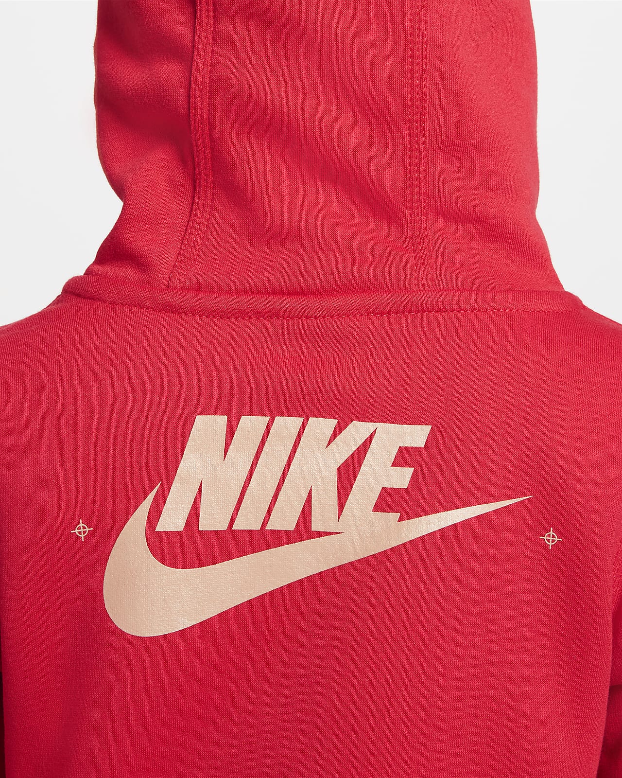 red nike hoodie big logo