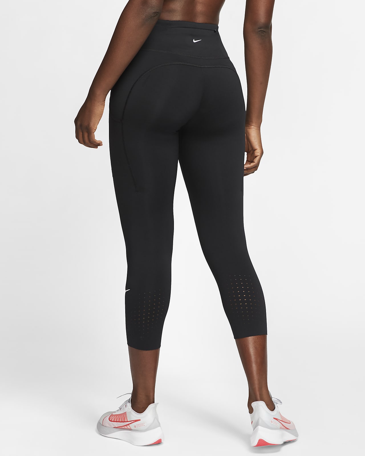 Nike Luxe Mid-Rise Crop Pocket Running Leggings. AU