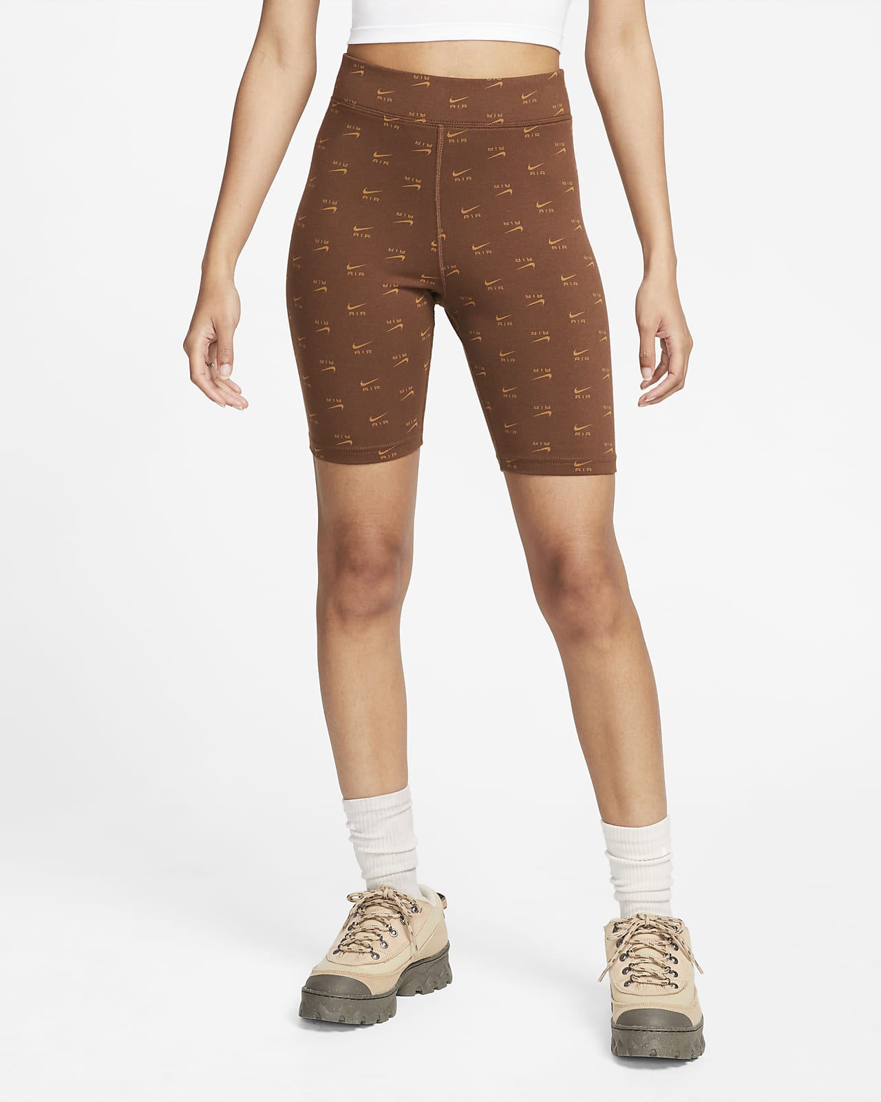 Nike air allover logo print bike short store