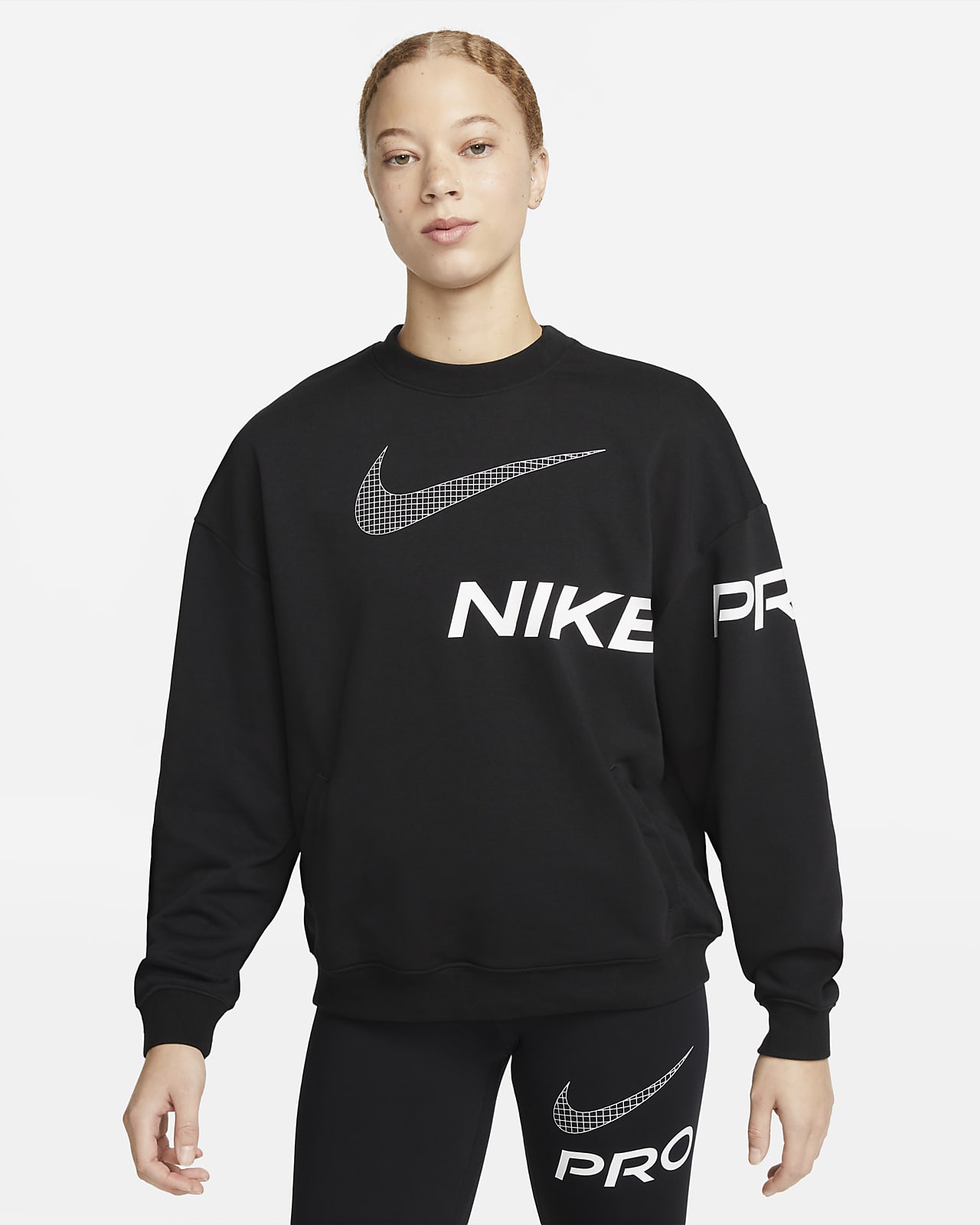 priester Omgaan steeg Nike Dri-FIT Get Fit Sweatshirt van sweatstof met ronde hals en graphic  voor dames. Nike NL