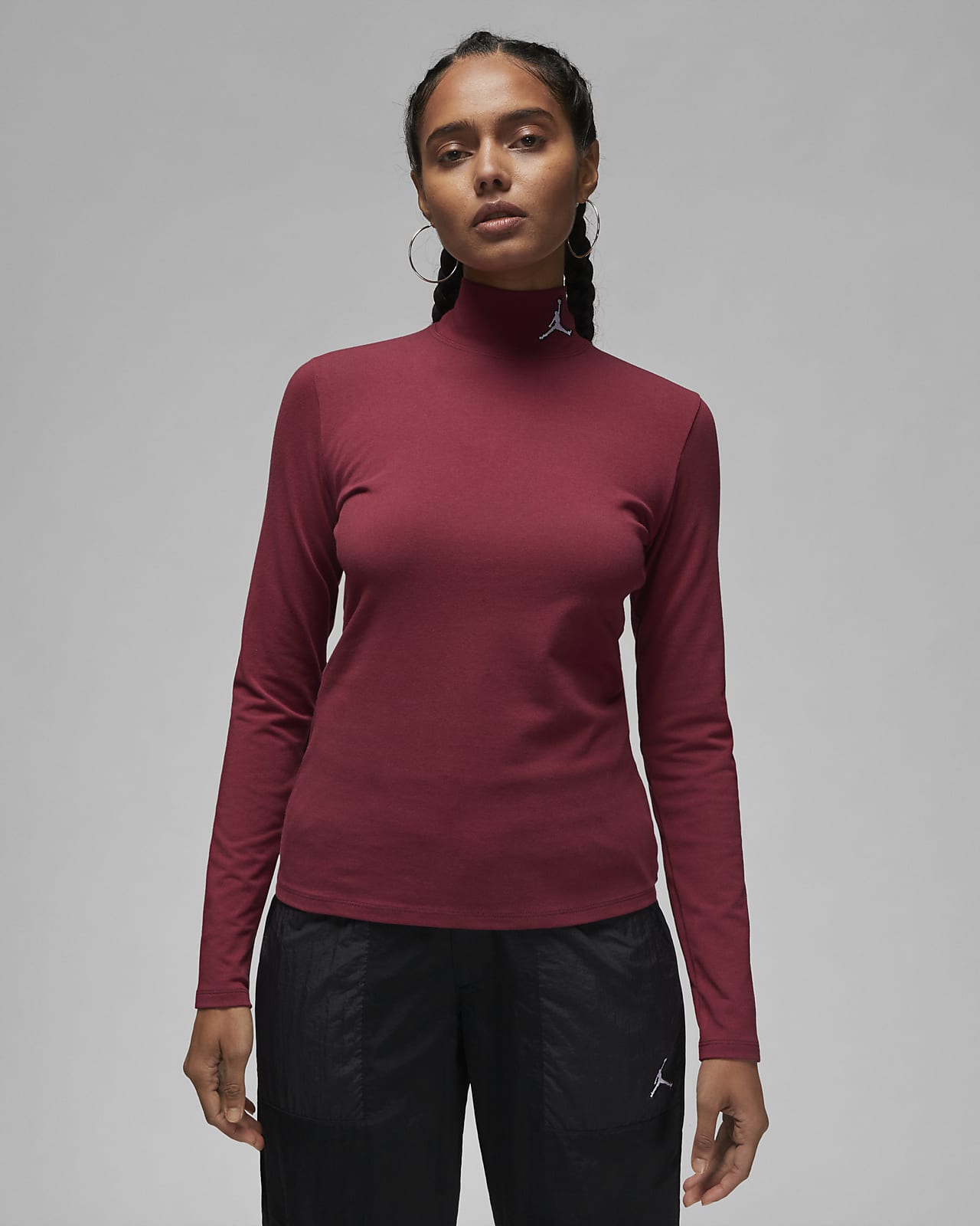 Sembrar Desplazamiento representación Jordan Flight Women's Mock Neck Long-Sleeve Top. Nike GB